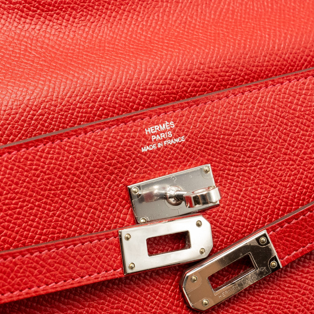 HERMES KELLY LONG WALLET EPSOM RED SHW