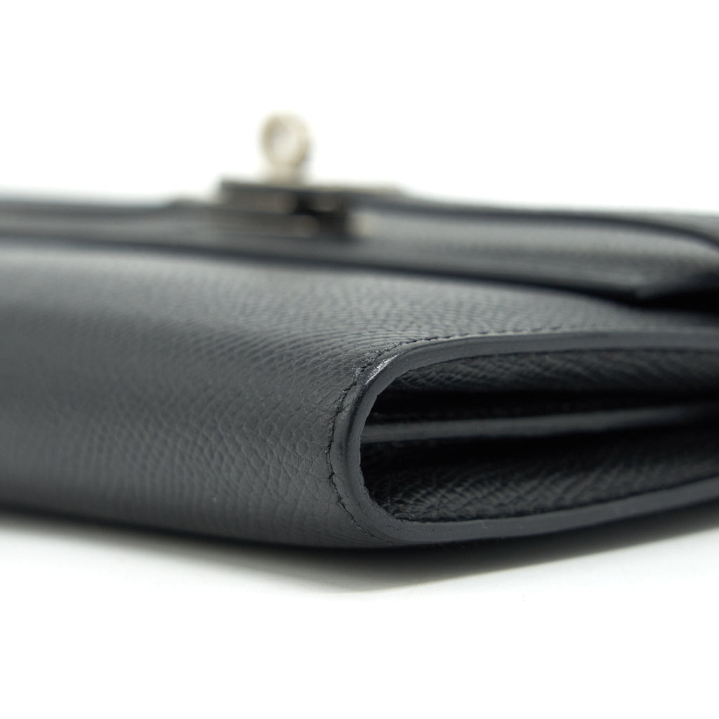 Hermes Kelly Long Wallet Epsom Black SHW