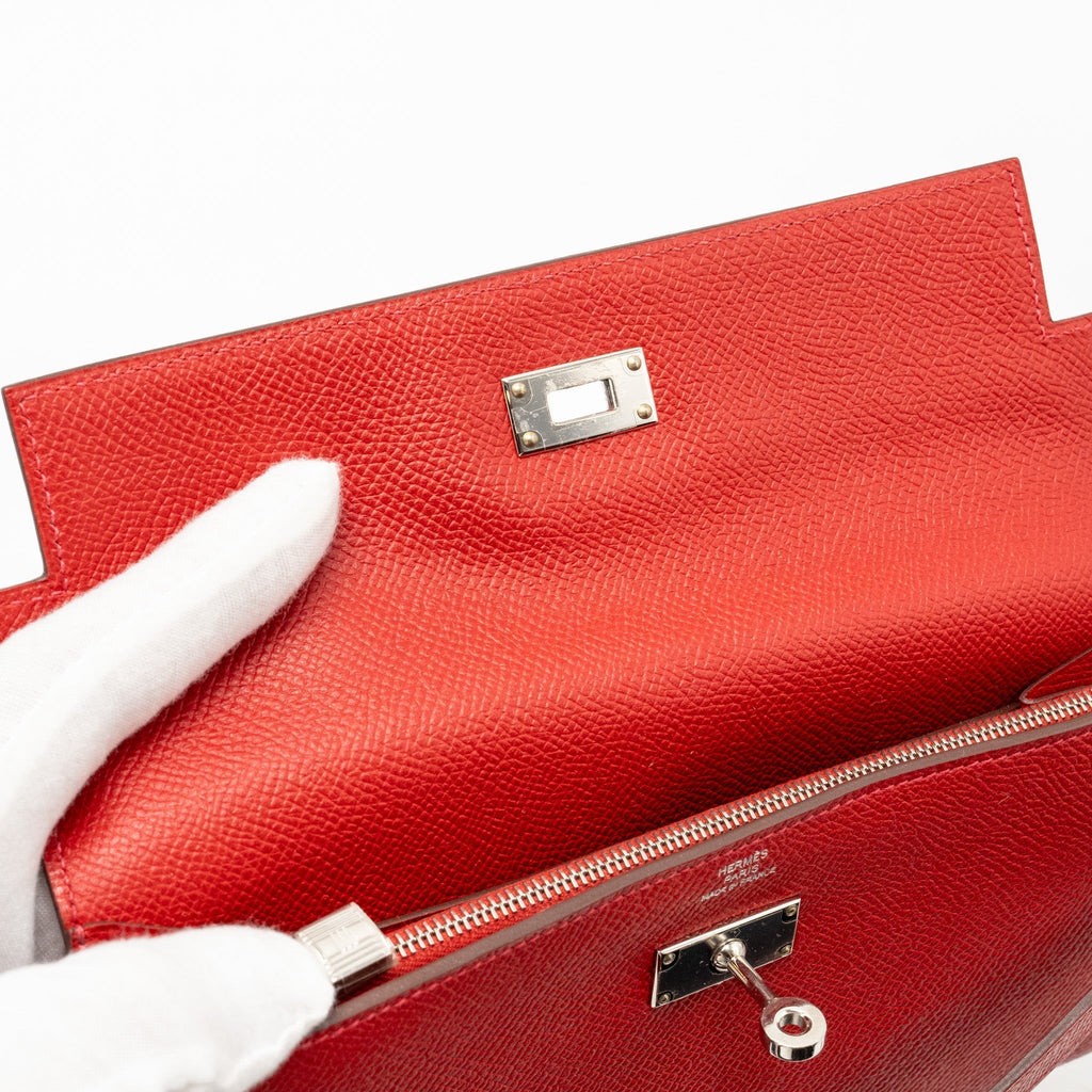 HERMES KELLY LONG WALLET EPSOM RED SHW