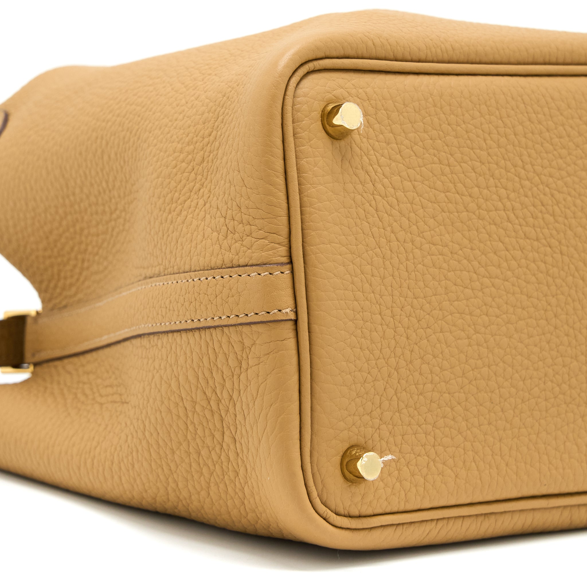 HERMES PICOTIN 18 LOCK BAG CLEMENCE BISCUIT GHW