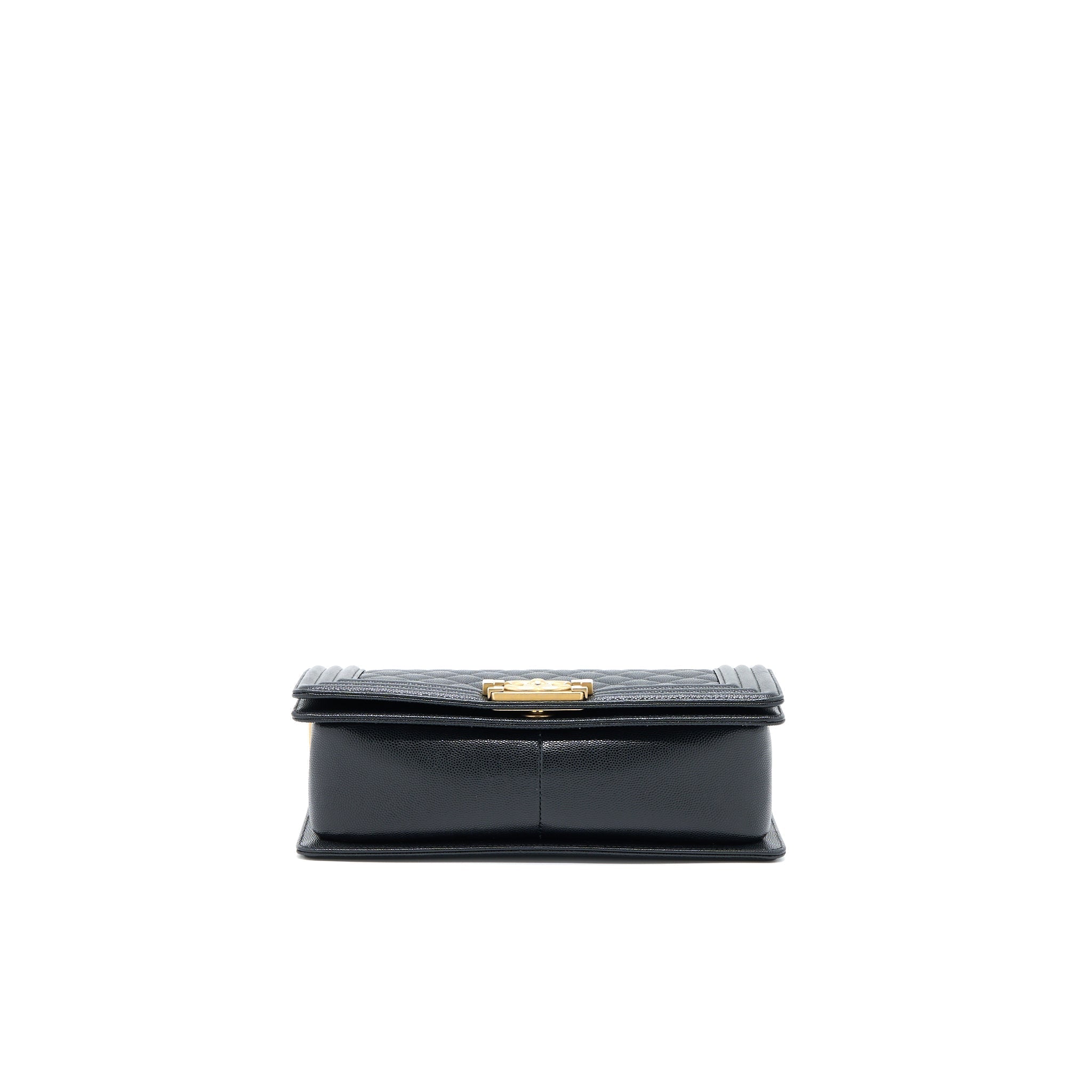 CHANEL MEDIUM BOY BAG CAVIAR BLACK GHW