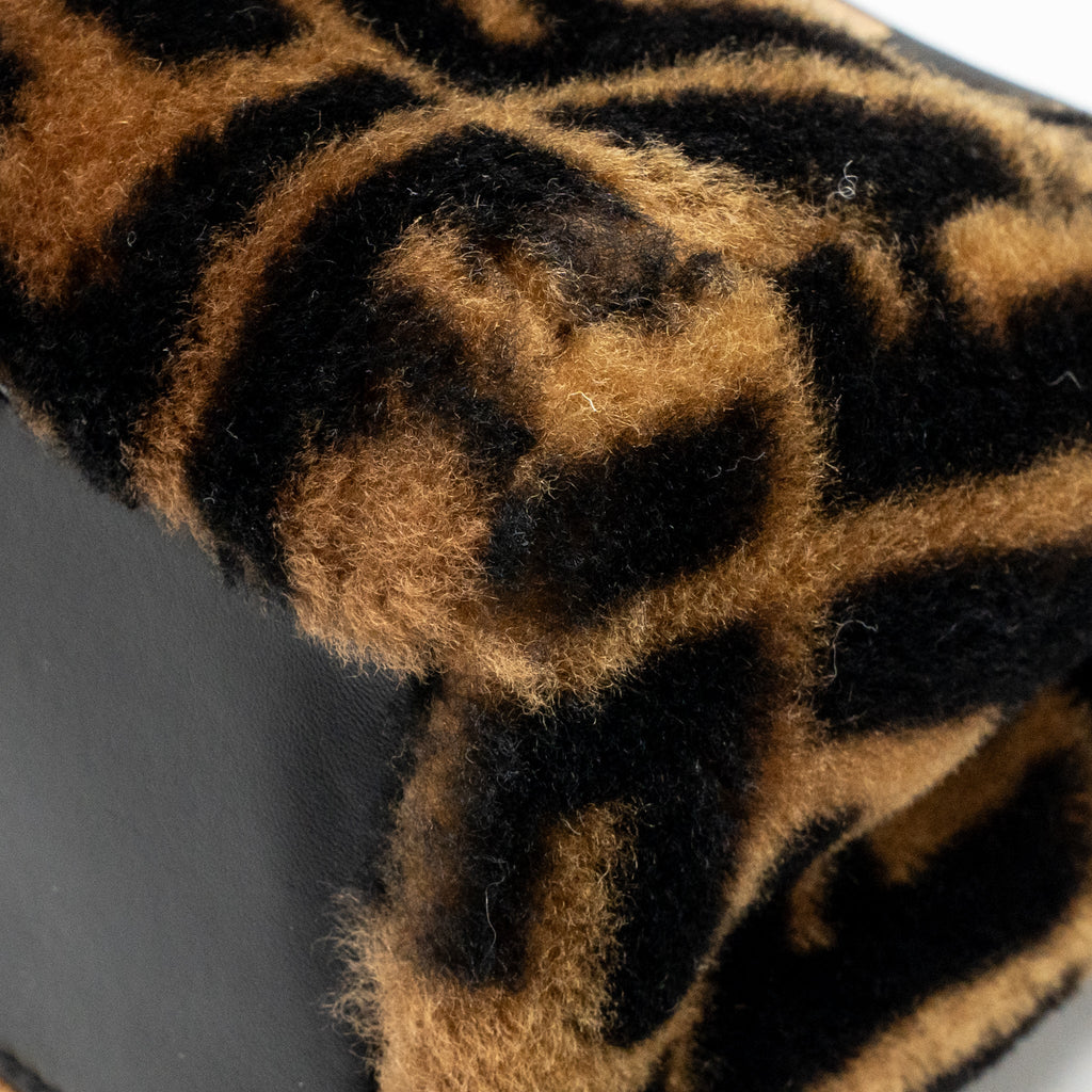 Fendi Mini Peekaboo Lambskin/Shearling Tabacco/Black GHW