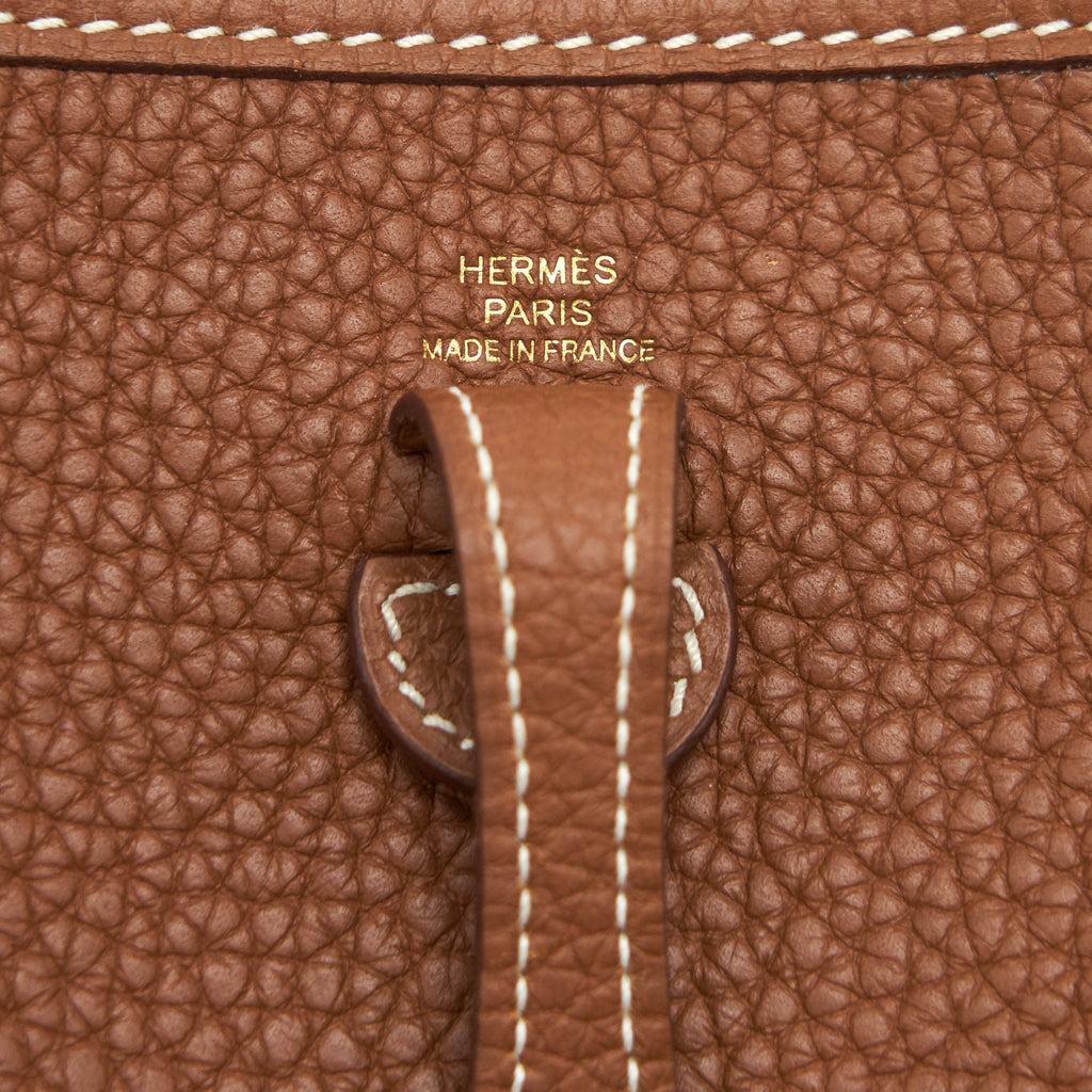 Hermes Mini Evelyne Gold with GHW