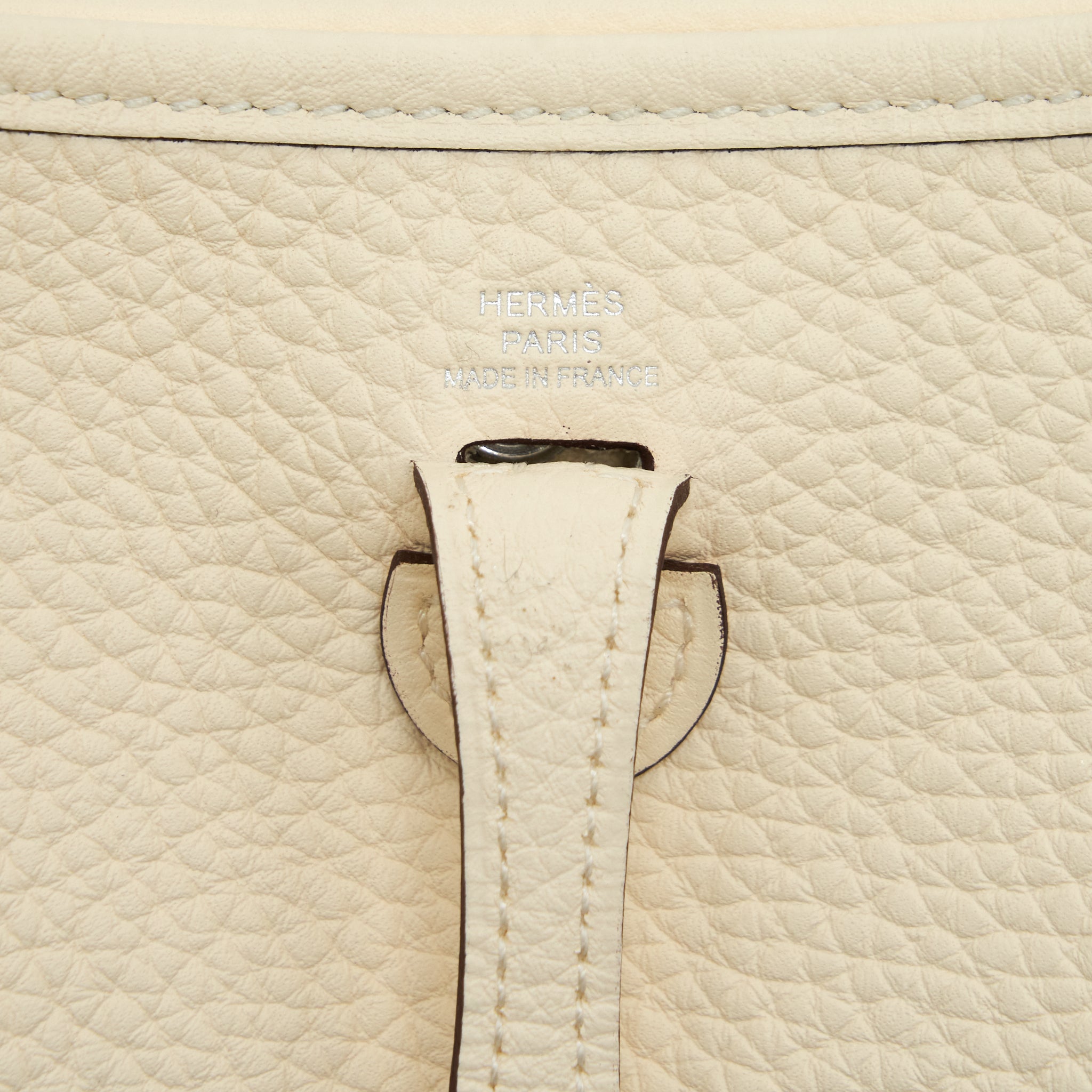 HERMES MINI EVELYNE CLEMENCE NATA WITH MULTICOLOUR STRAP SHW