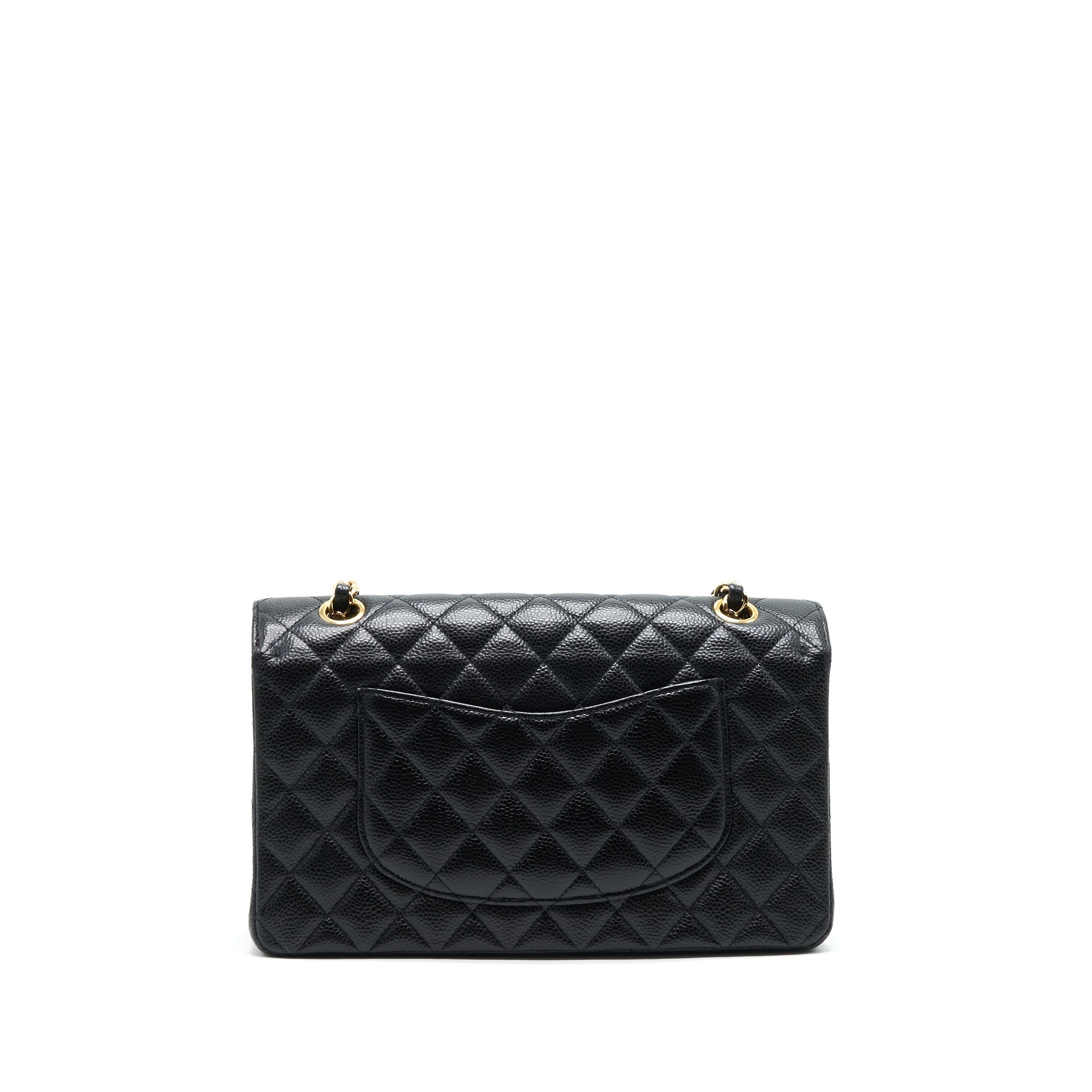 CHANEL CLASSIC DOUBLE FLAP MEDIUM BLACK CAVIAR GHW