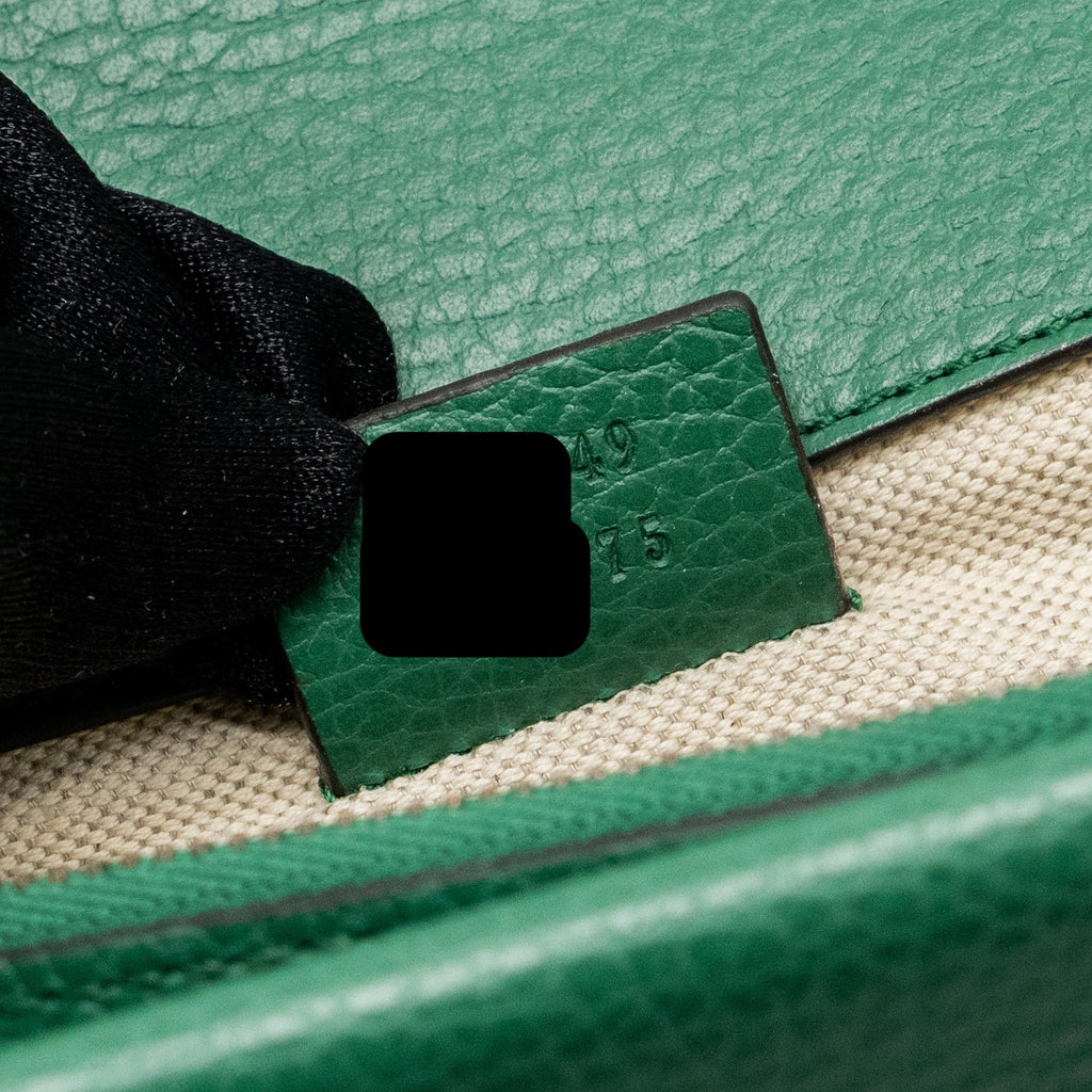 GUCCI DIONYSUS SHOULDER BAG CALFSKIN GREEN GHW