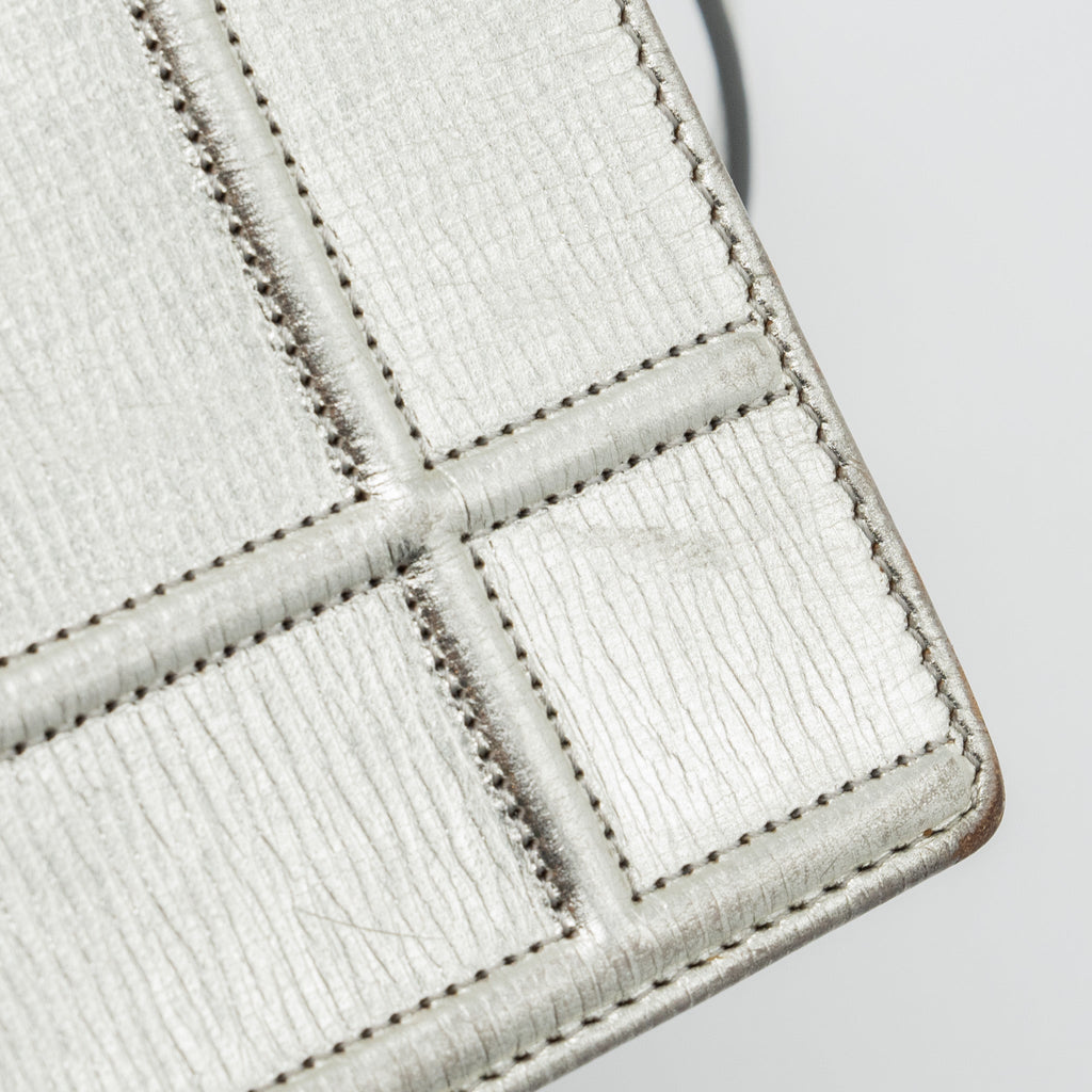 DIOR DIORAMA BAG GOATSKIN METALLIC SILVER LGHW
