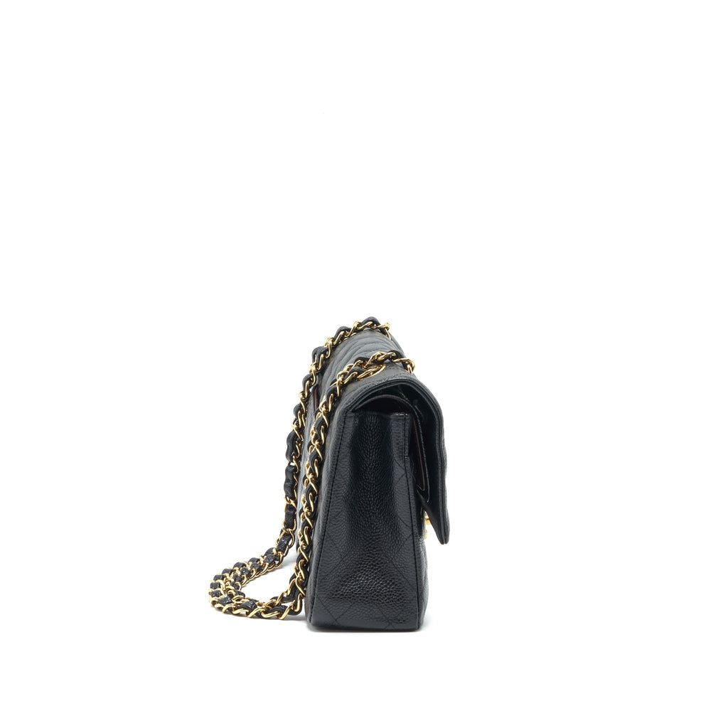 CHANEL CLASSIC DOUBLE FLAP MEDIUM BLACK CAVIAR GHW