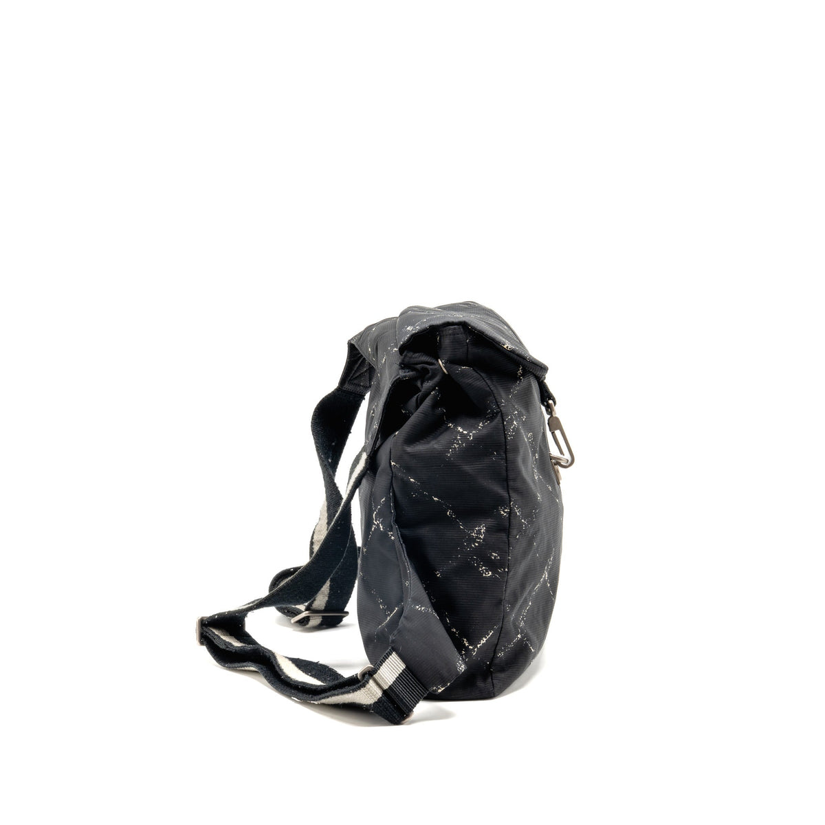 Chanel vintage old travel line backpack nylon black SHW