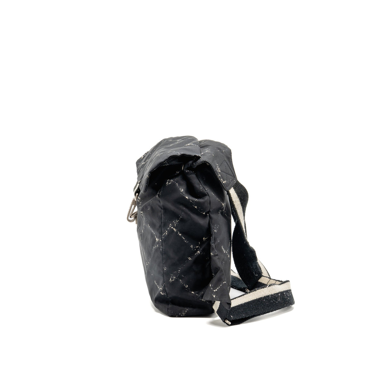 Chanel vintage old travel line backpack nylon black SHW