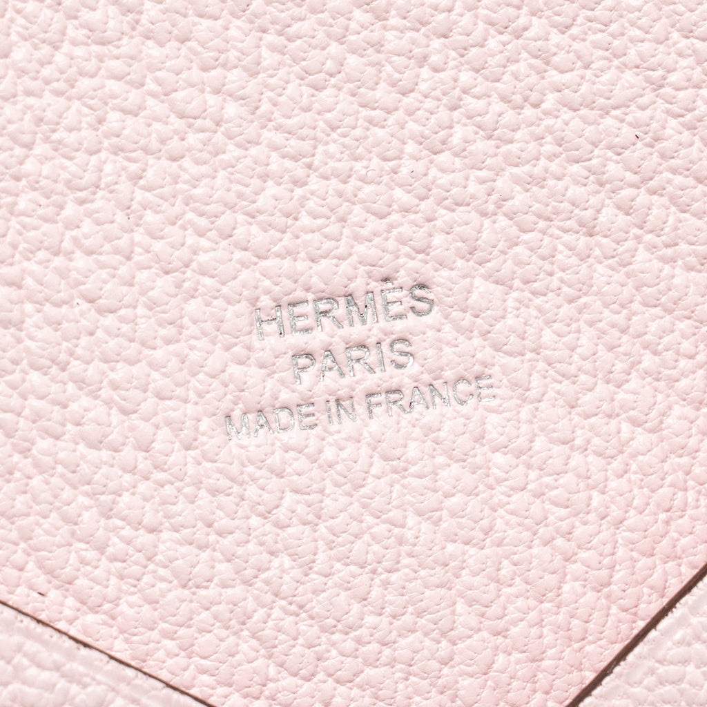 HERMES CALVI CARD HOLDER CHEVRE MYSORE ROSE DARLING SHW