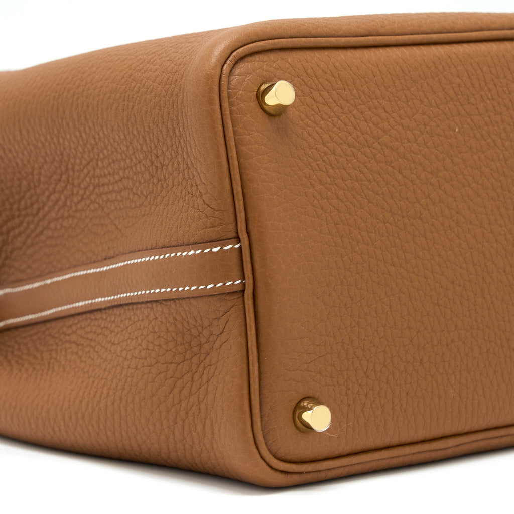 HERMES PICOTIN 18 LOCK BAG CLEMENCE GOLD GHW