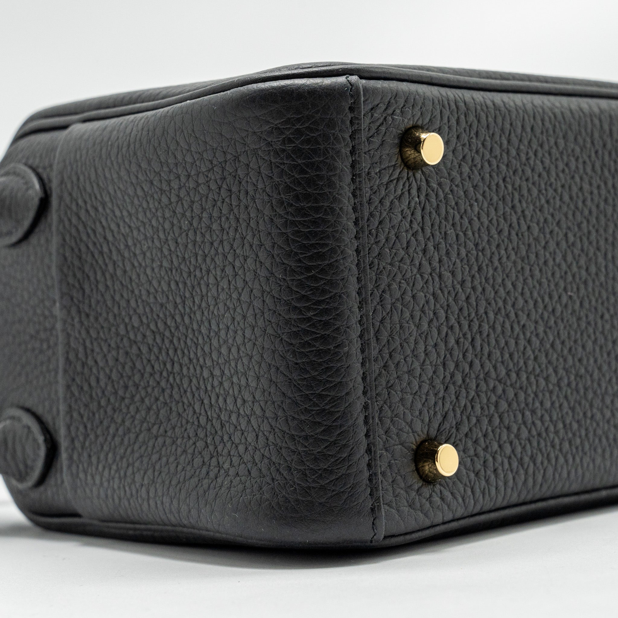 HERMES MINI LINDY II CLEMENCE BLACK GHW