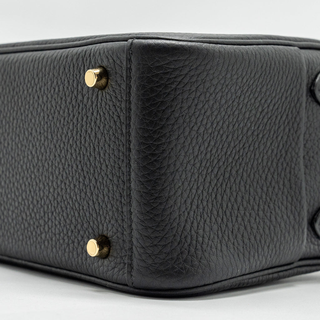 HERMES MINI LINDY II CLEMENCE BLACK GHW