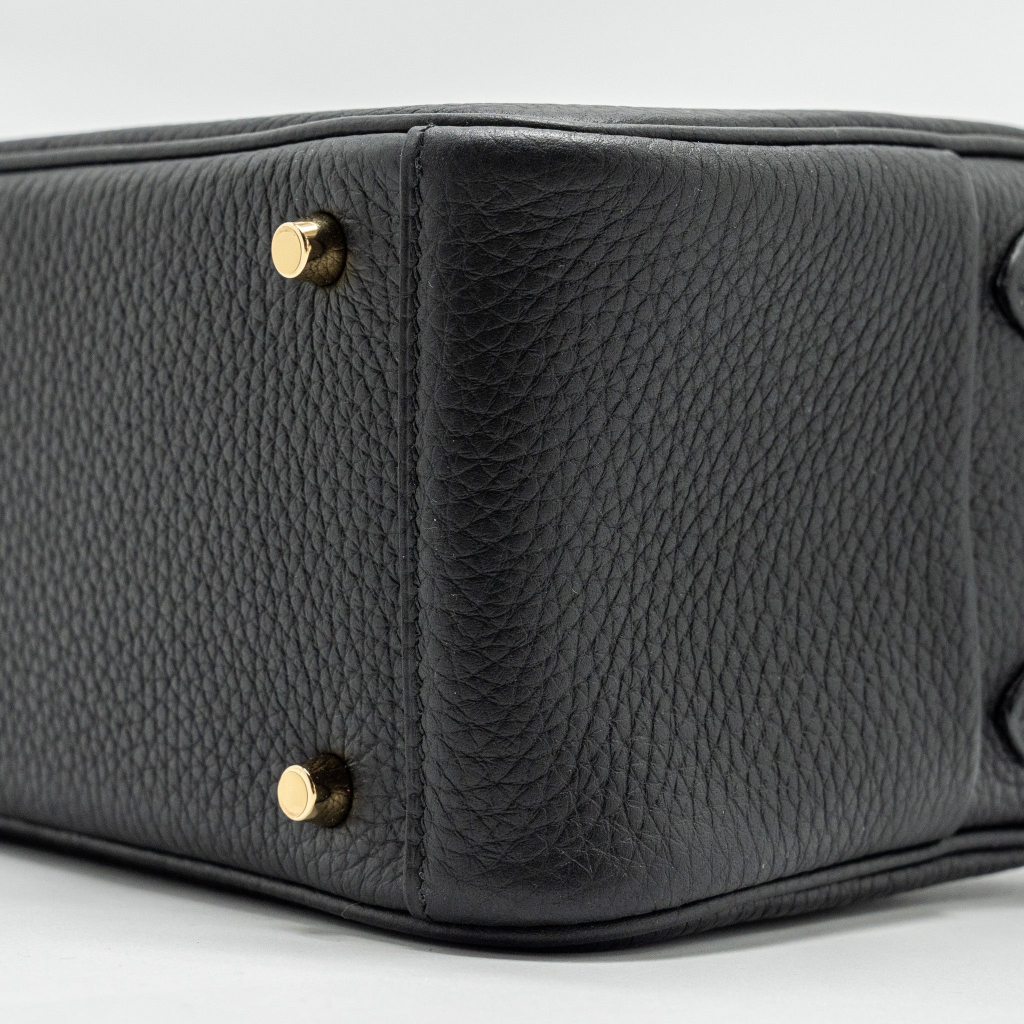 HERMES MINI LINDY II CLEMENCE BLACK GHW