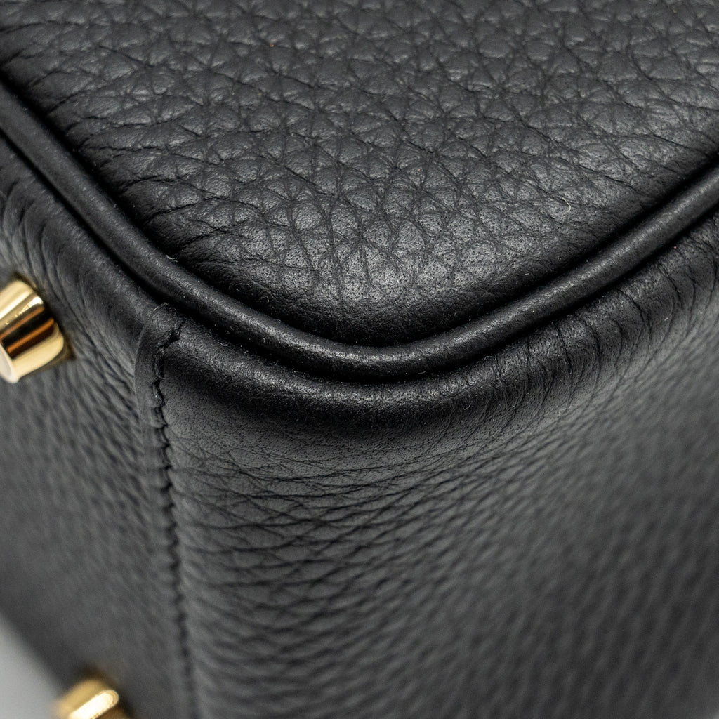 HERMES MINI LINDY II CLEMENCE BLACK GHW