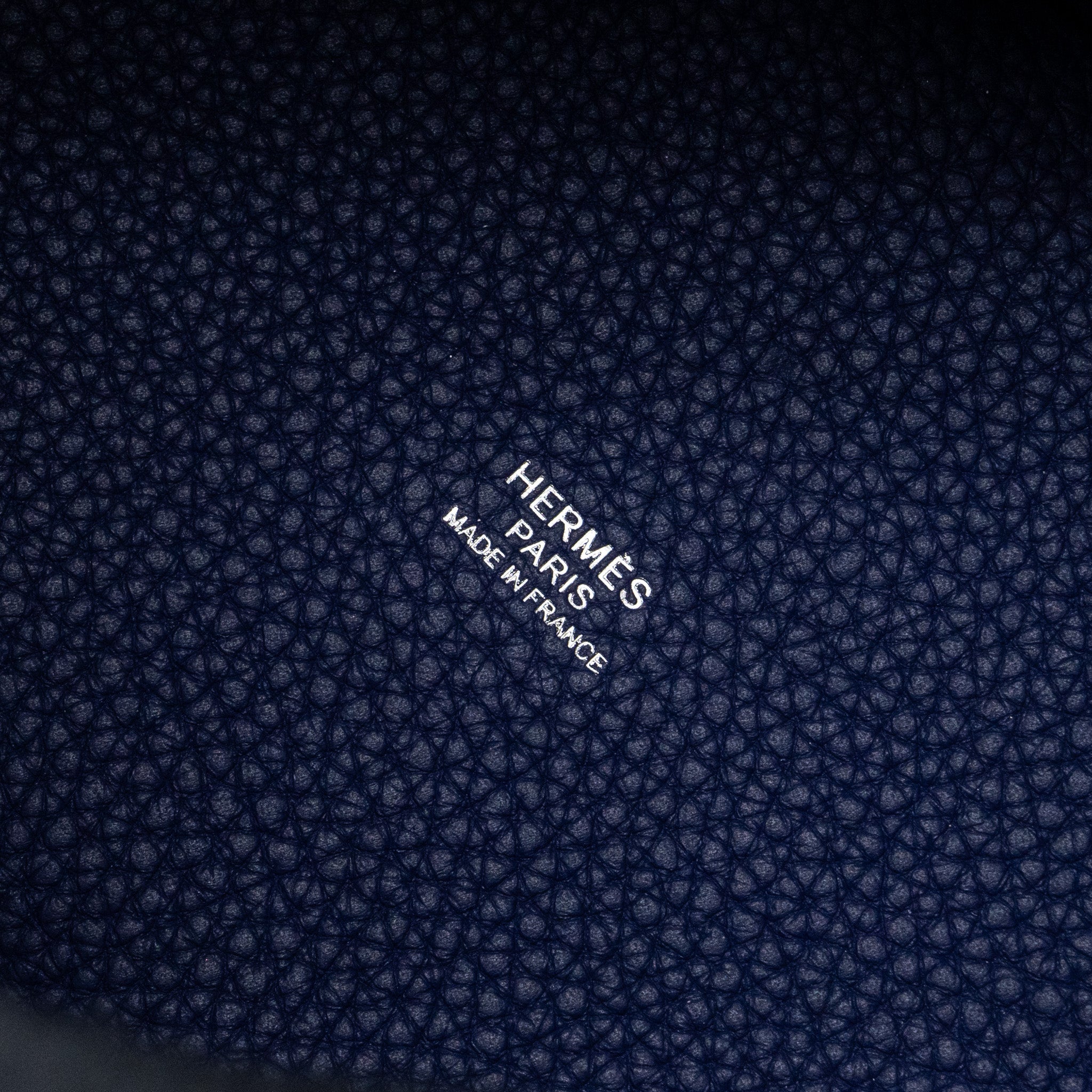 HERMES PICOTIN 18 LOCK BAG CLEMENCE BLUE ENCRE SHW