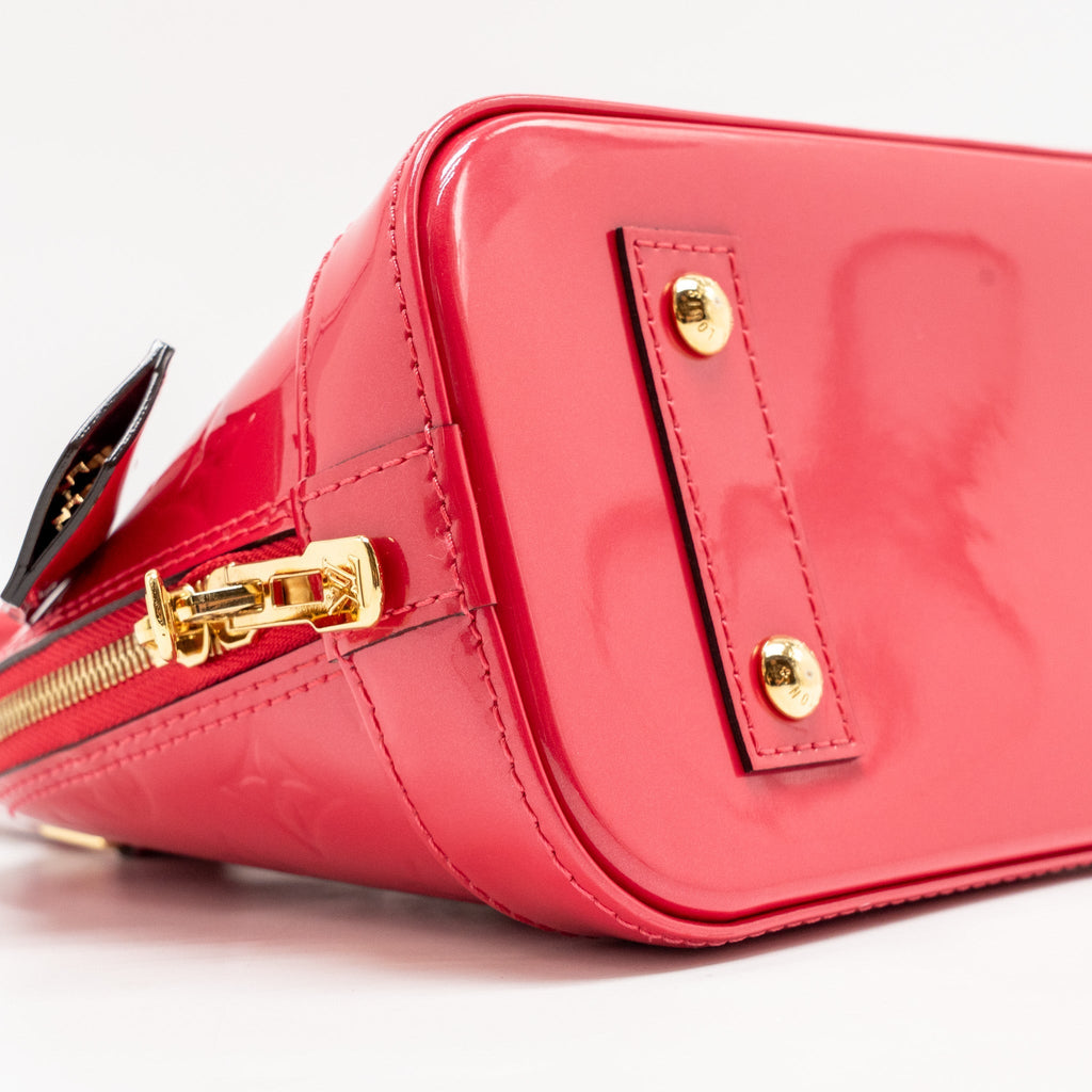 LOUIS VUITTON ALMA BB MONOGRAM PATENT RED GHW