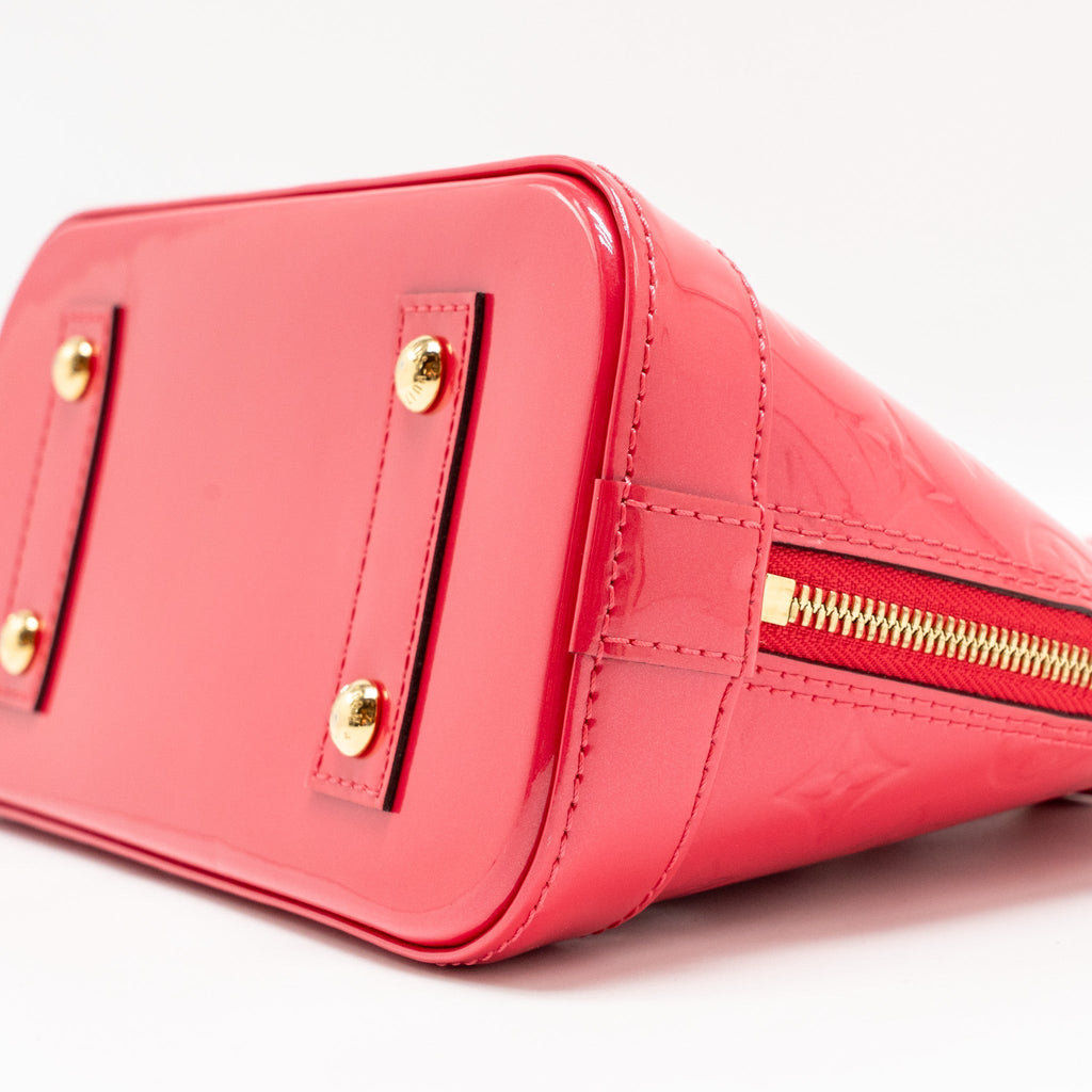 LOUIS VUITTON ALMA BB MONOGRAM PATENT RED GHW