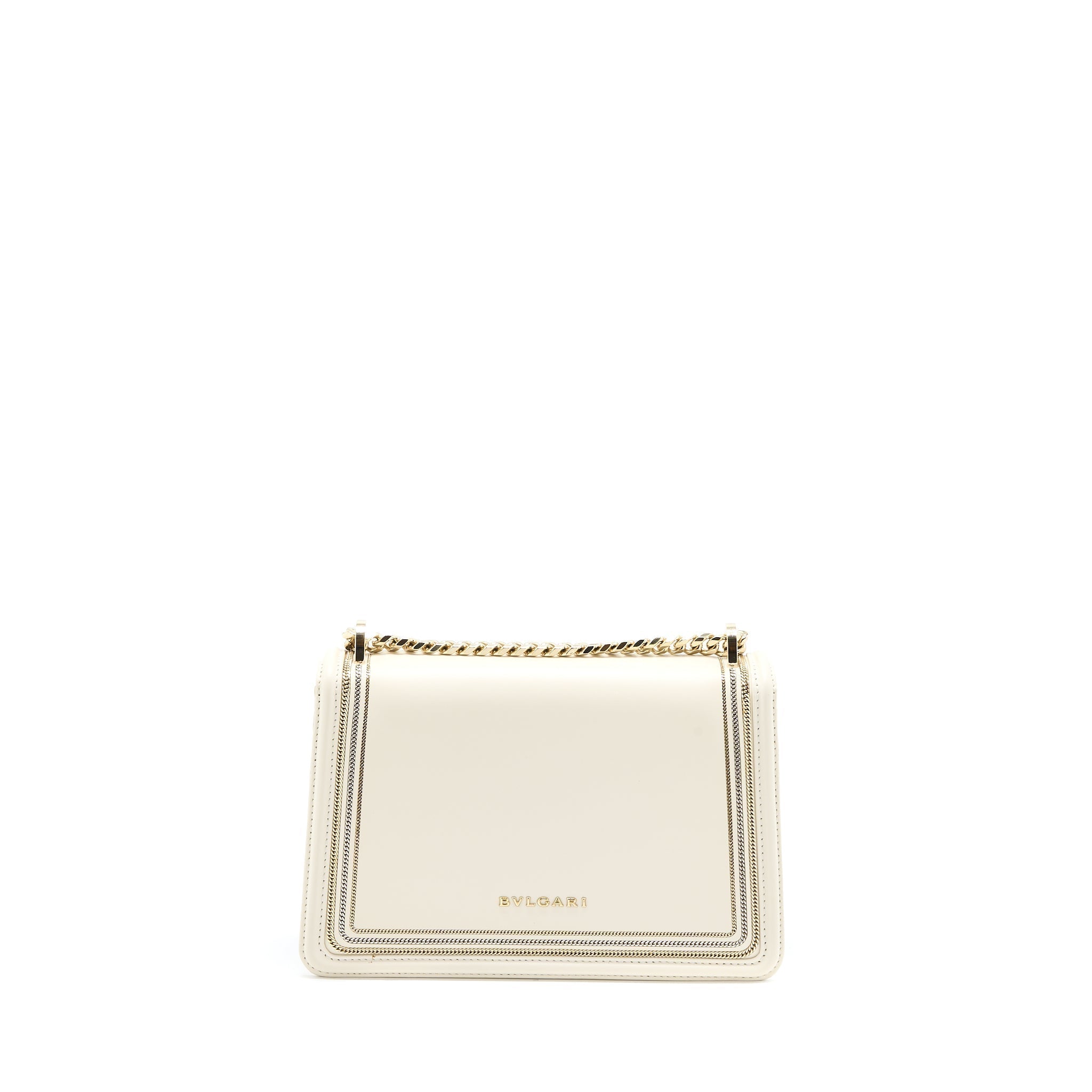 BVLGARI SERPENTI FOREVER FLAP BAG LIMITED EDITION CALFSKIN WHITE LGHW
