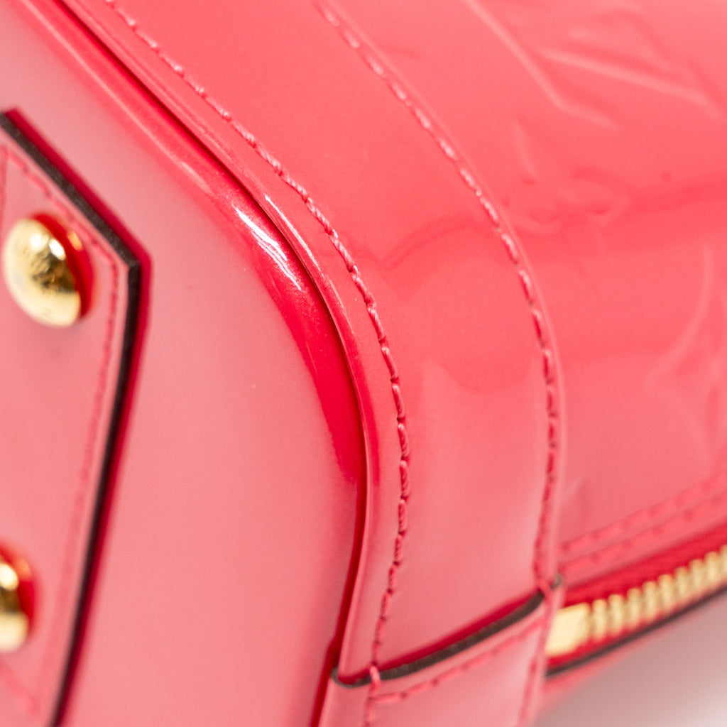 LOUIS VUITTON ALMA BB MONOGRAM PATENT RED GHW