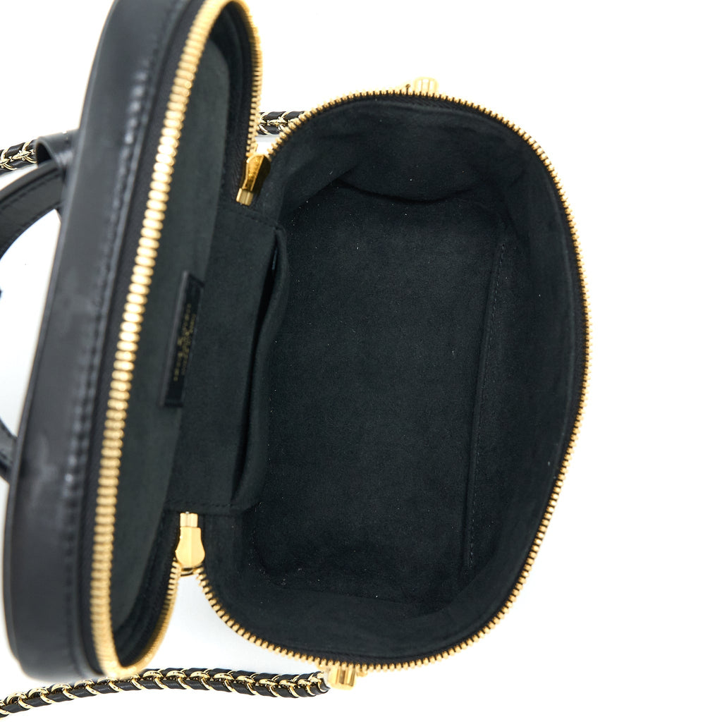 LOUIS VUITTON VANITY PM MONOGRAM LAMBSKIN BLACK GHW