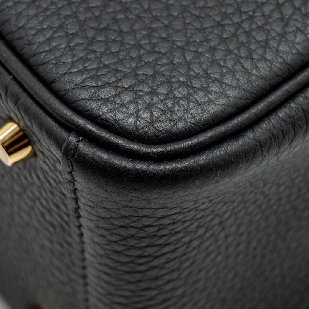 HERMES MINI LINDY II CLEMENCE BLACK GHW