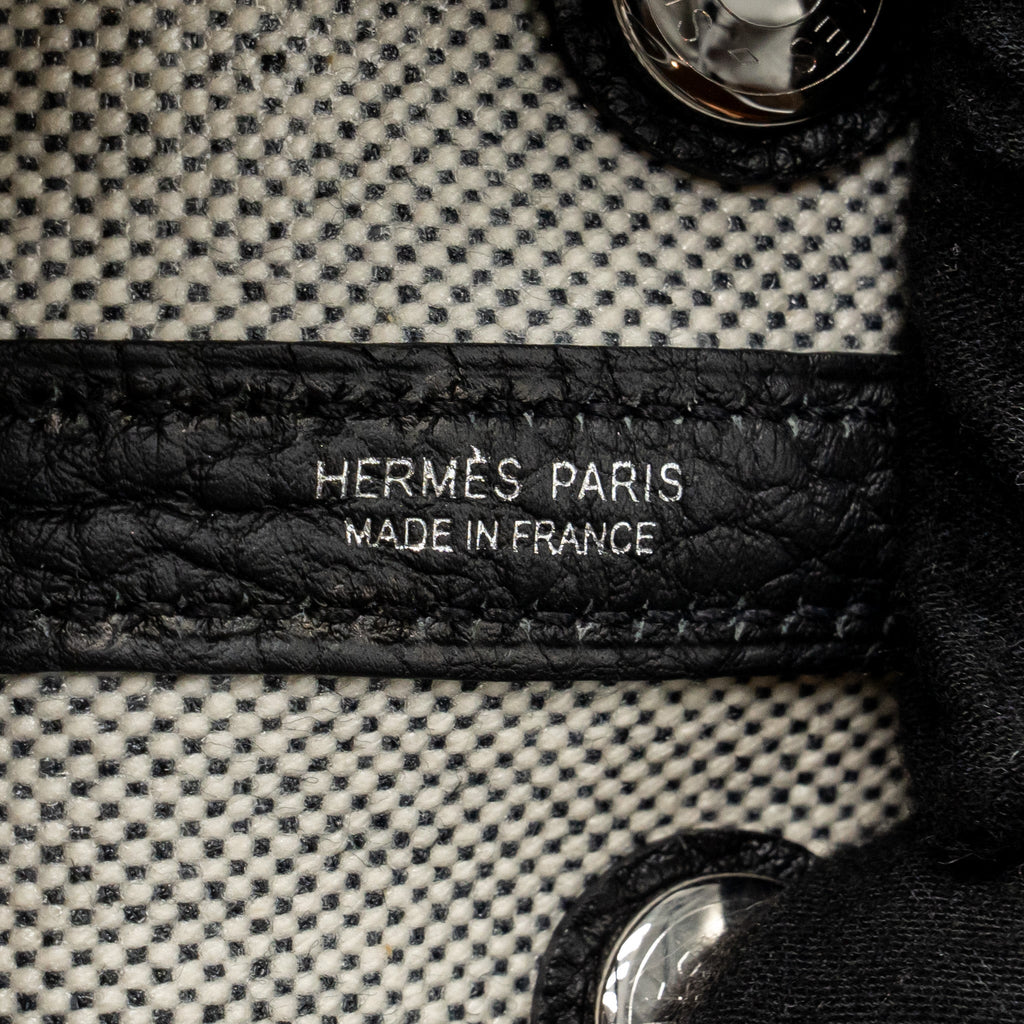 HERMES NEO GARDEN 23 NEGONDA / CANVAS / ECRU / BLACK SHW