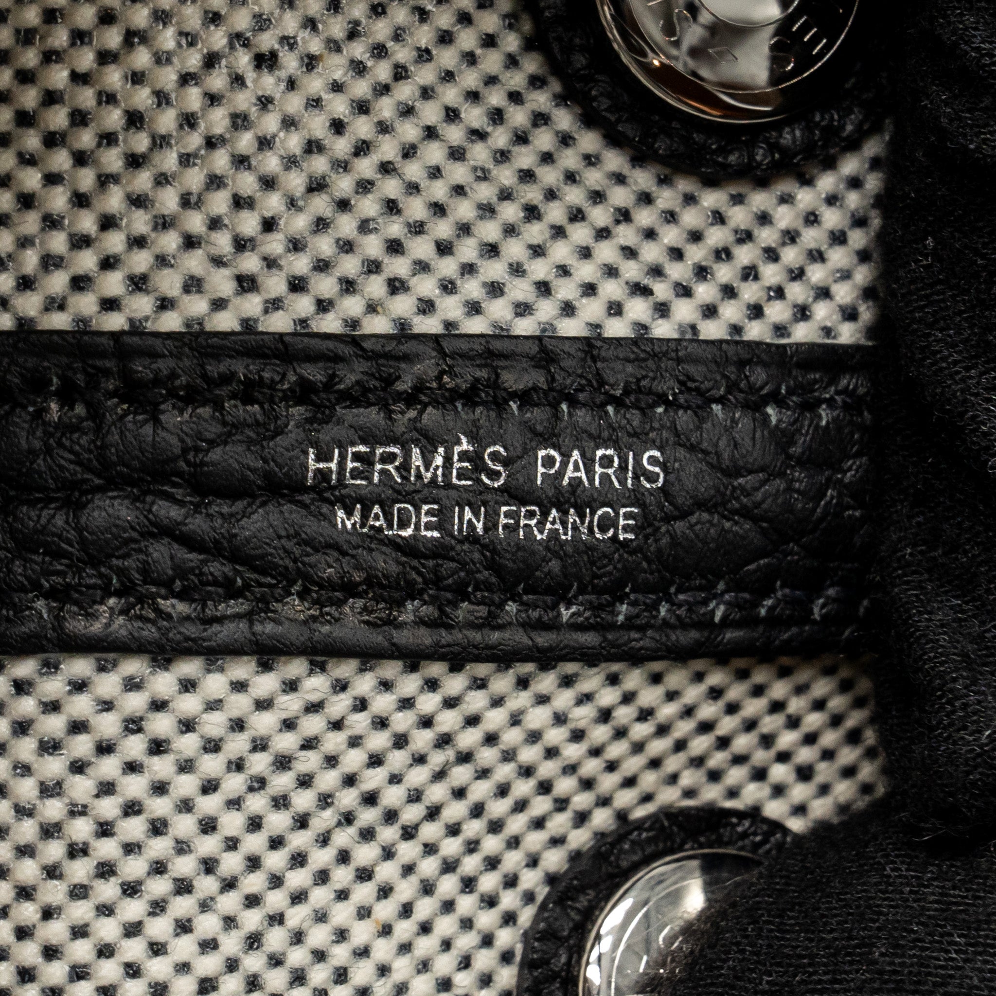 HERMES NEO GARDEN 23 NEGONDA / CANVAS / ECRU / BLACK SHW