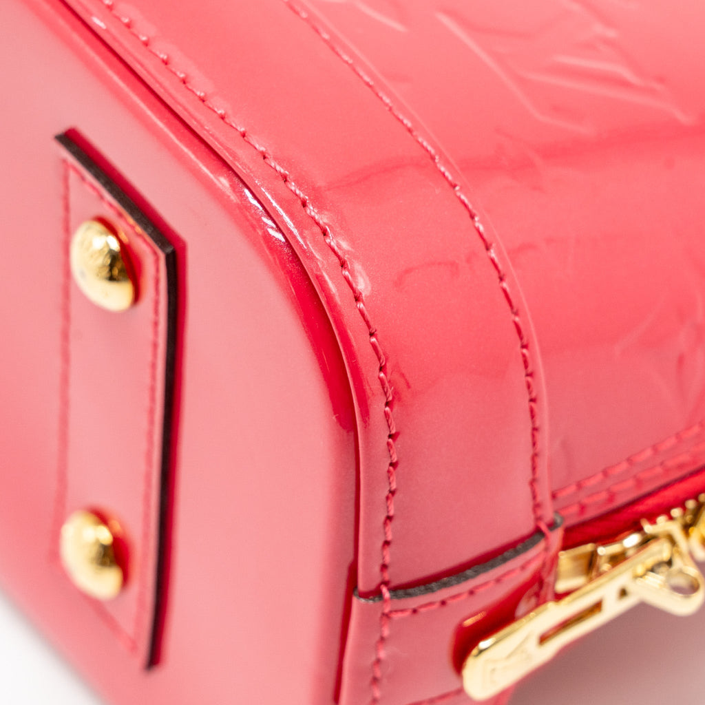 LOUIS VUITTON ALMA BB MONOGRAM PATENT RED GHW