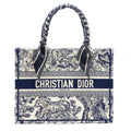 DIOR SMALL BOOK TOTE TOILE DE JOUY NAVY WITH SILK TILLY SCARF