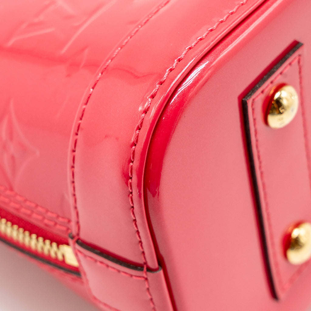 LOUIS VUITTON ALMA BB MONOGRAM PATENT RED GHW