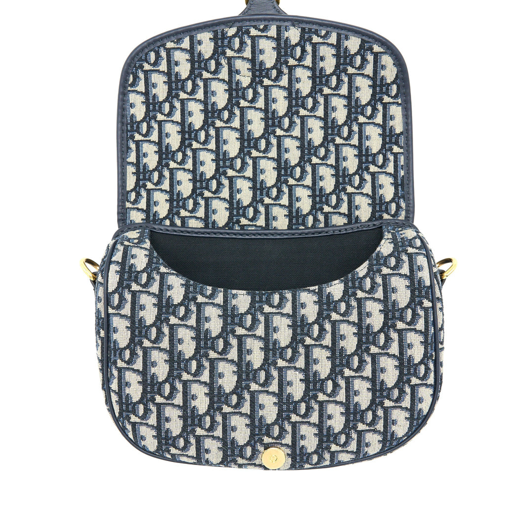 DIOR MEDIUM BOBBY BAG BLUE DIOR OBLIQUE JACQUARD GHW