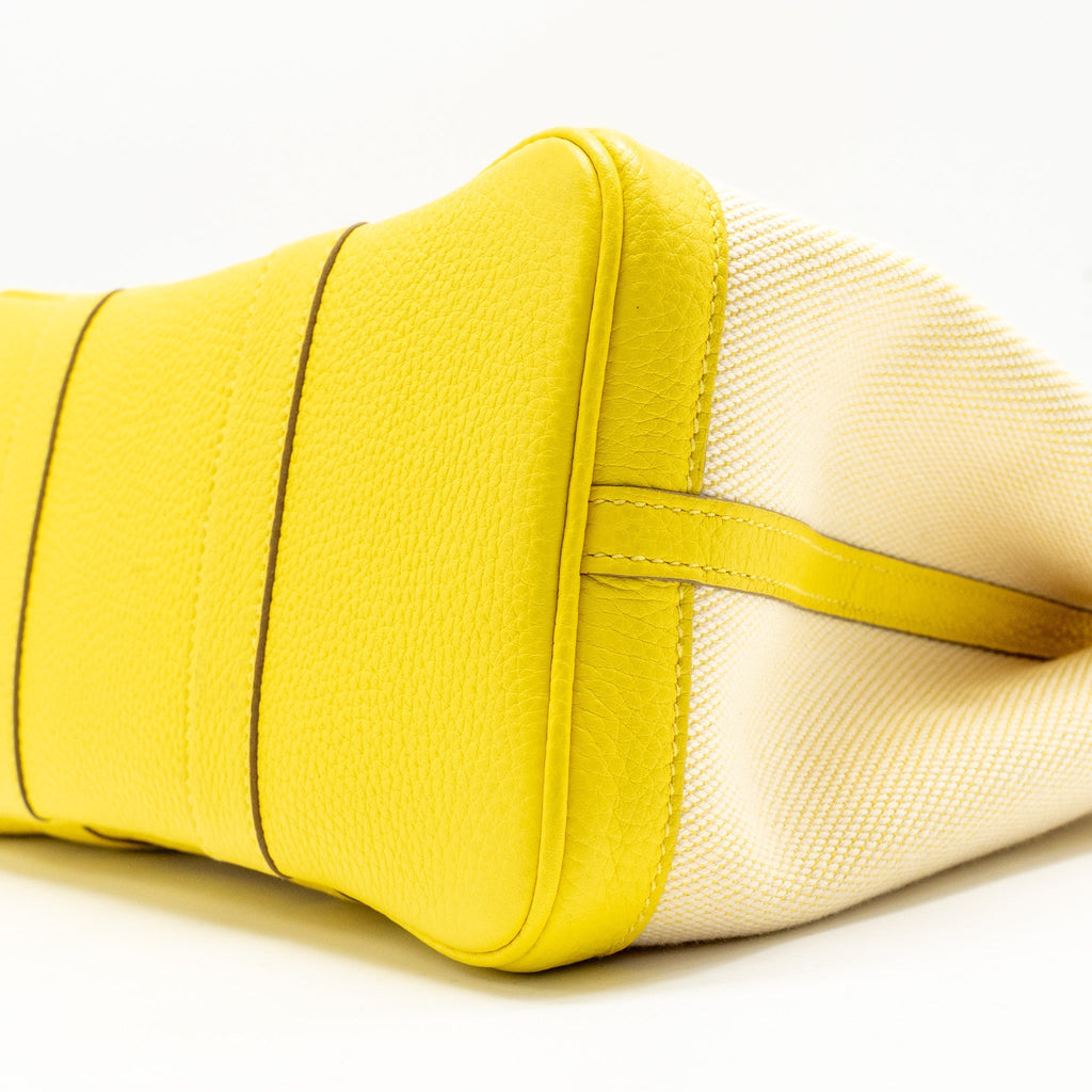 HERMES GARDEN PARTY 30 CANVAS / NEGONDA CITRON/LIME SHW