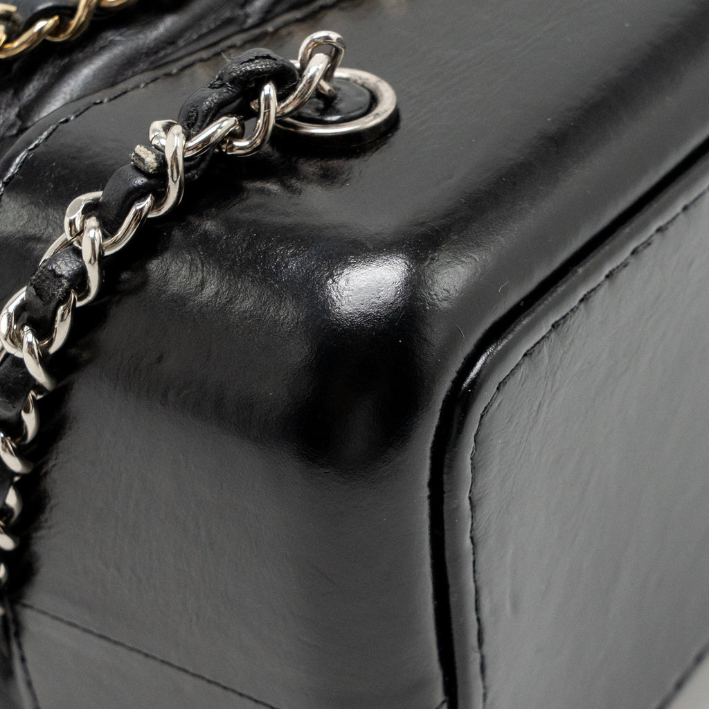 Chanel Gabrielle Backpack Aged Calfskin BLACK Multicolour Hardware