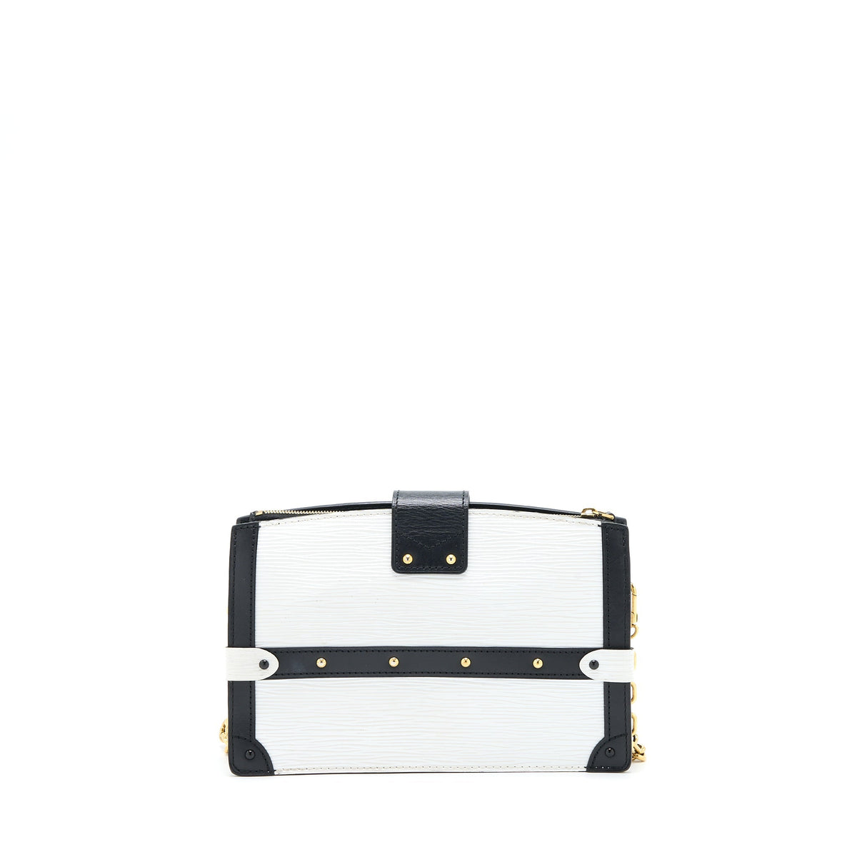 LOUIS VUITTON TRUNK CLUTCH EPI BLACK/WHITE GHW