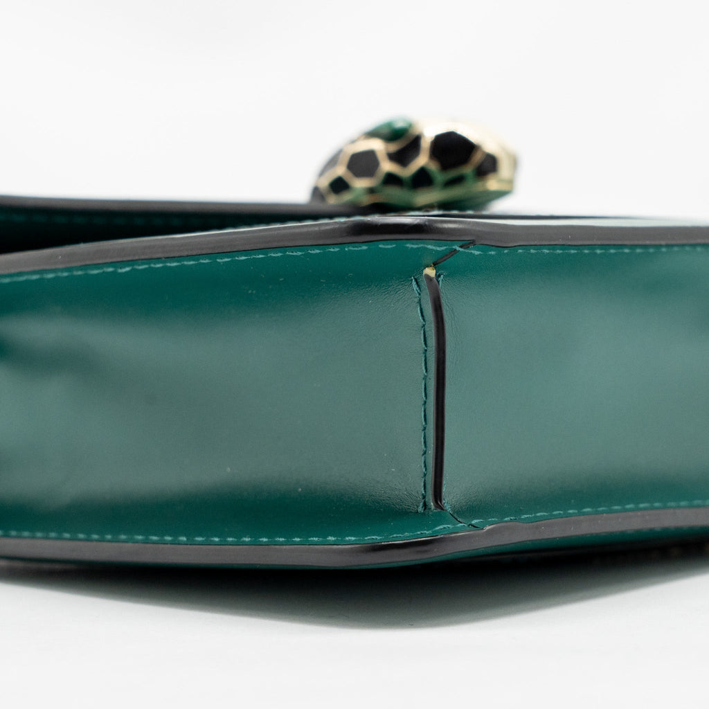 BVLGARI SERPENTI FOREVER CROSSBODY BAG CALFSKIN GREEN LGHW