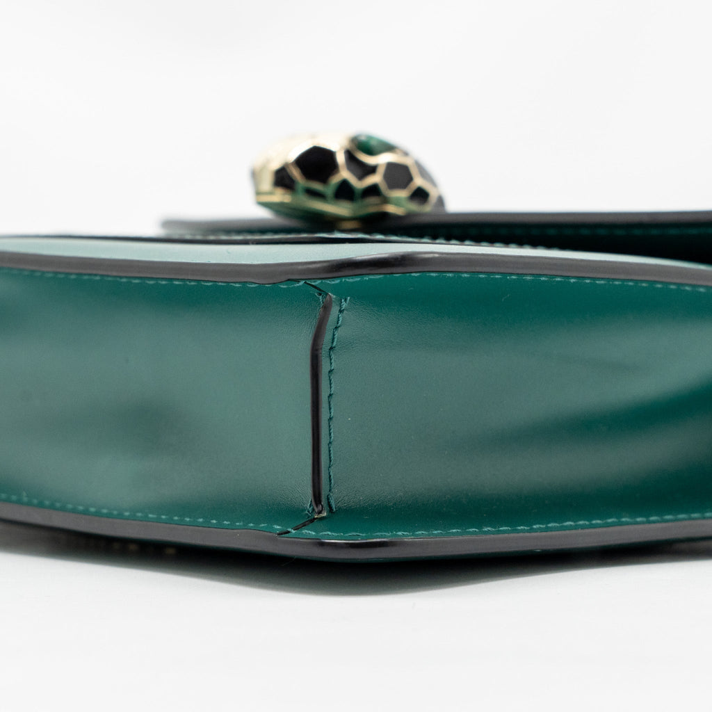 BVLGARI SERPENTI FOREVER CROSSBODY BAG CALFSKIN GREEN LGHW