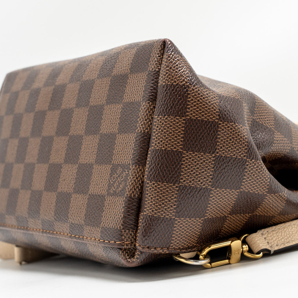 LOUIS VUITTON CLAPTON BACKPACK DAMIER EBENE/LIGHT PINK GHW