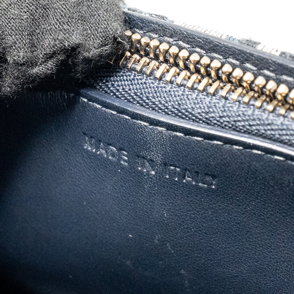 DIOR SADDLE BELT BAG BLUE OBLIQUE JACQUARD CANVAS GHW