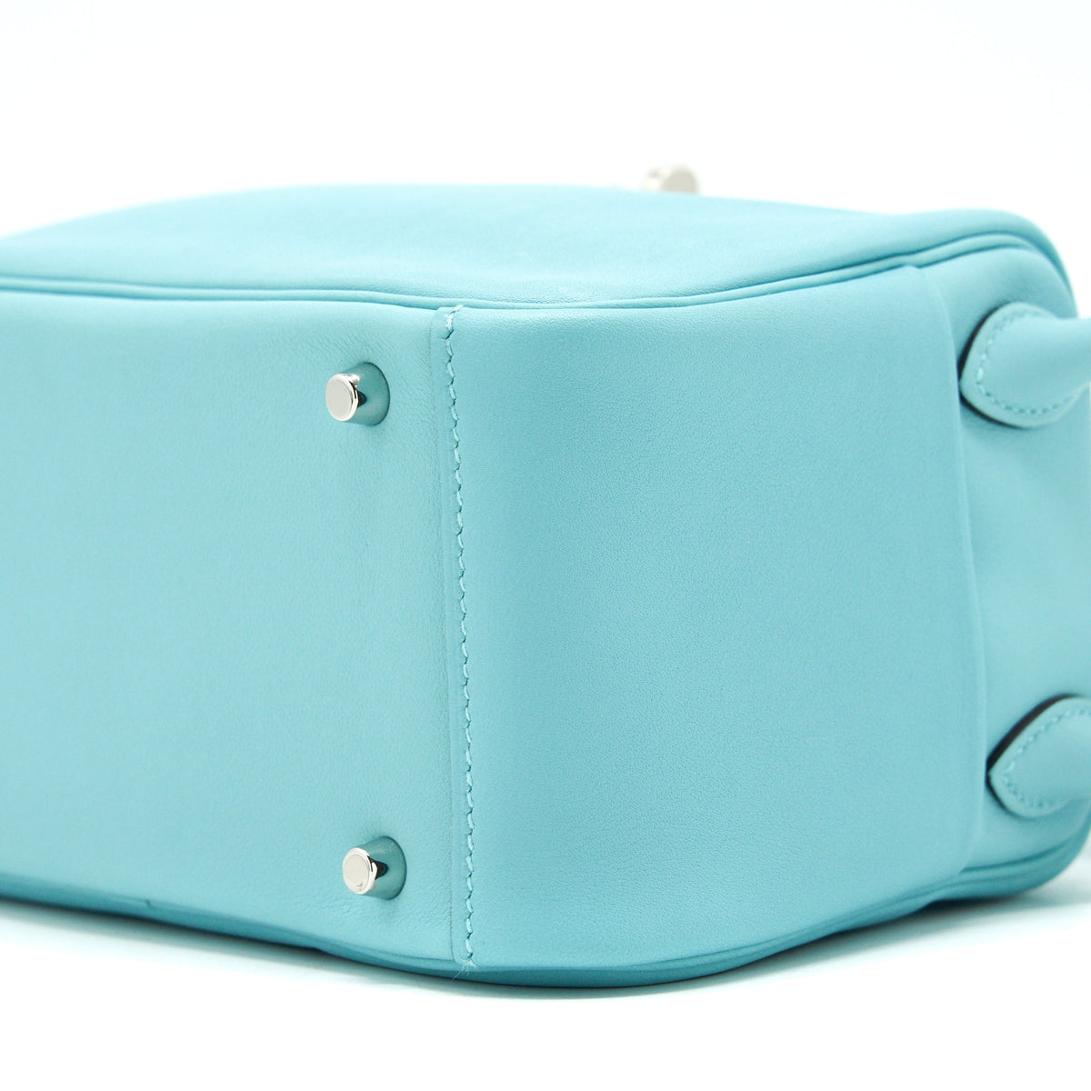 Hermes mini Lindy swift leather 3P Blue Atoll SHW