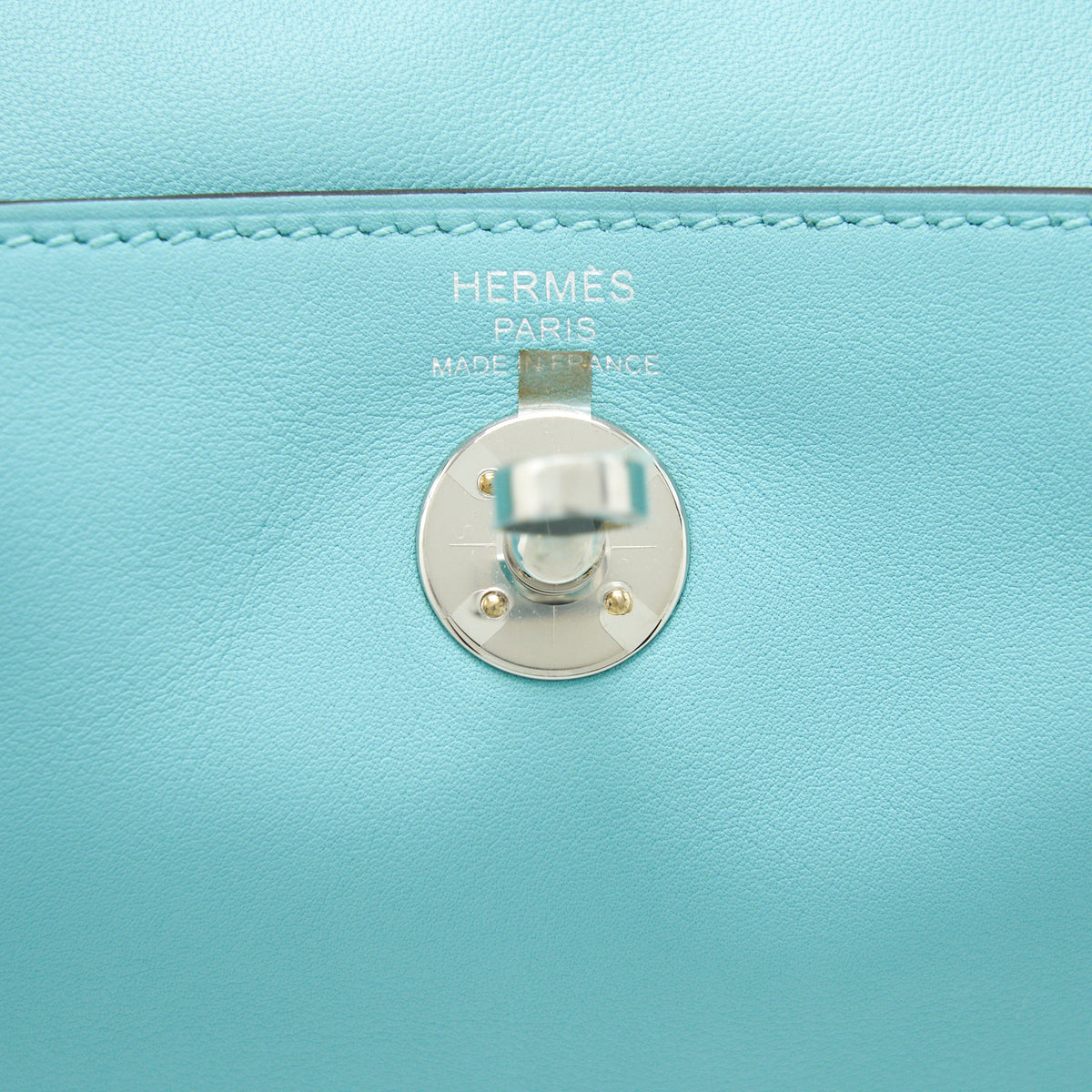 Hermes mini Lindy swift leather 3P Blue Atoll SHW