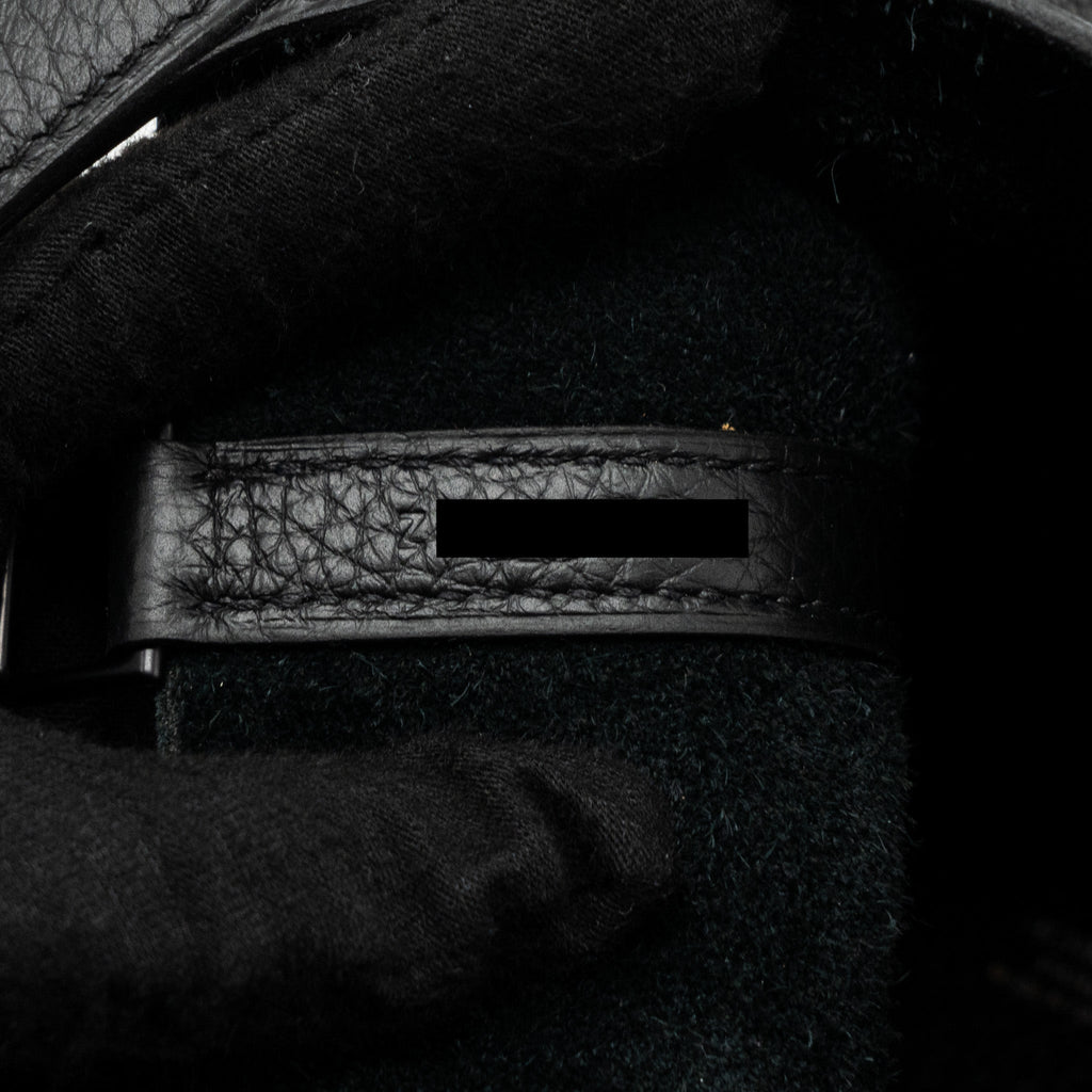 HERMES PICOTIN 18 CLEMENCE BLACK WITH BLACK HARDWARE