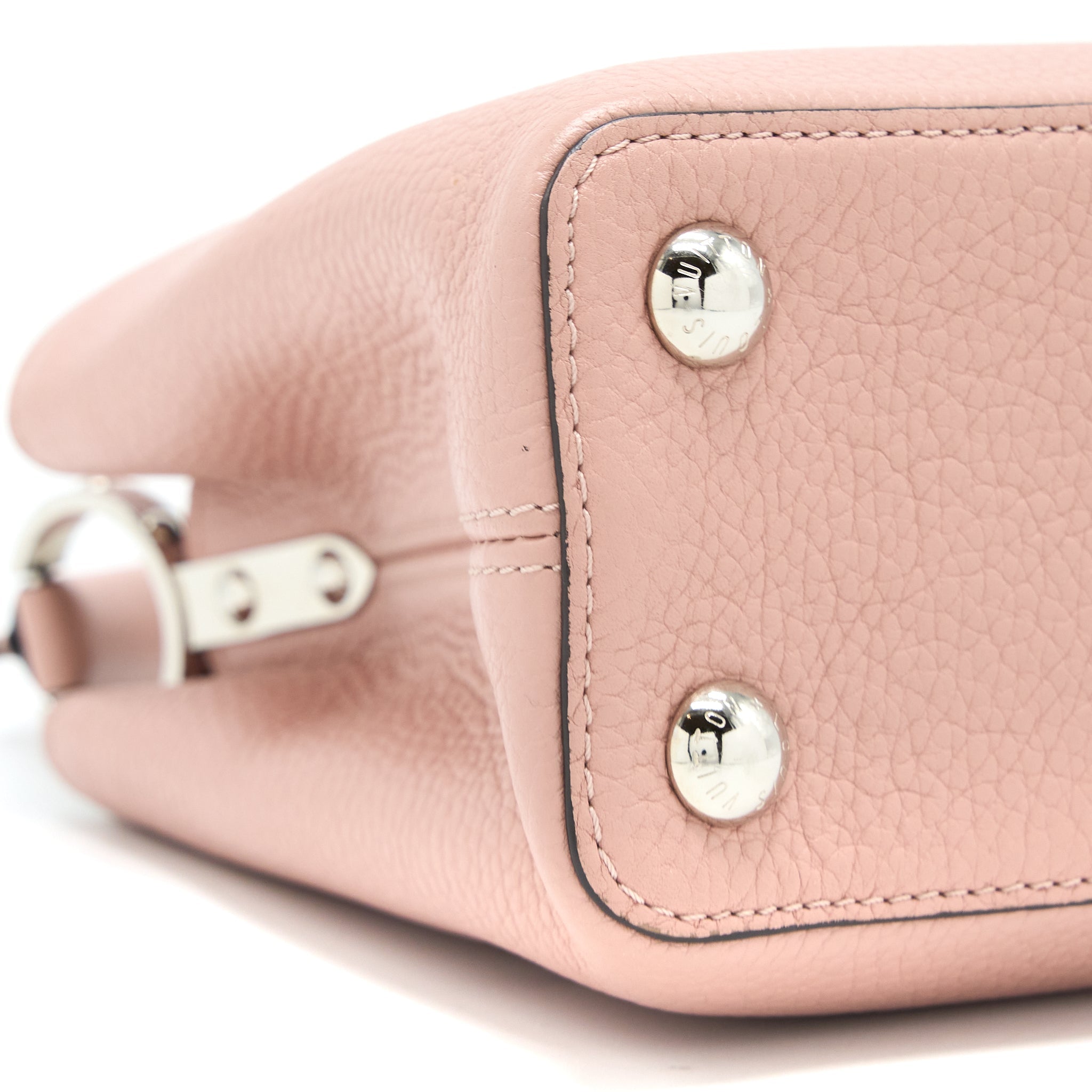 LOUIS VUITTON CAPUCINES BB TAURILLON PINK SHW
