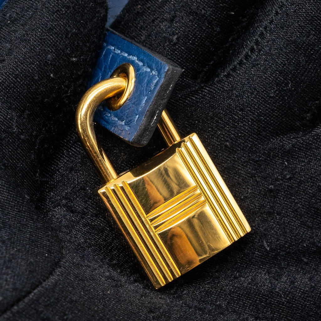 HERMES PICOTIN 18 CLEMENCE DEEP BLUE GHW