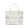 DIOR MEDIUM BOOK TOTE GREY TOILE DE JOUY EMBROIDERY