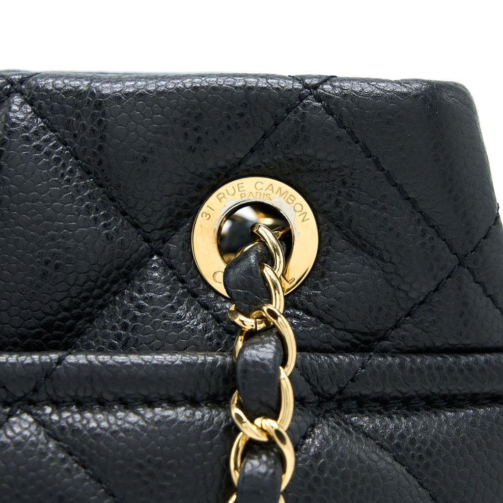 CHANEL MATELASSE CHAIN TOTE BAG CAVIAR BLACK GHW