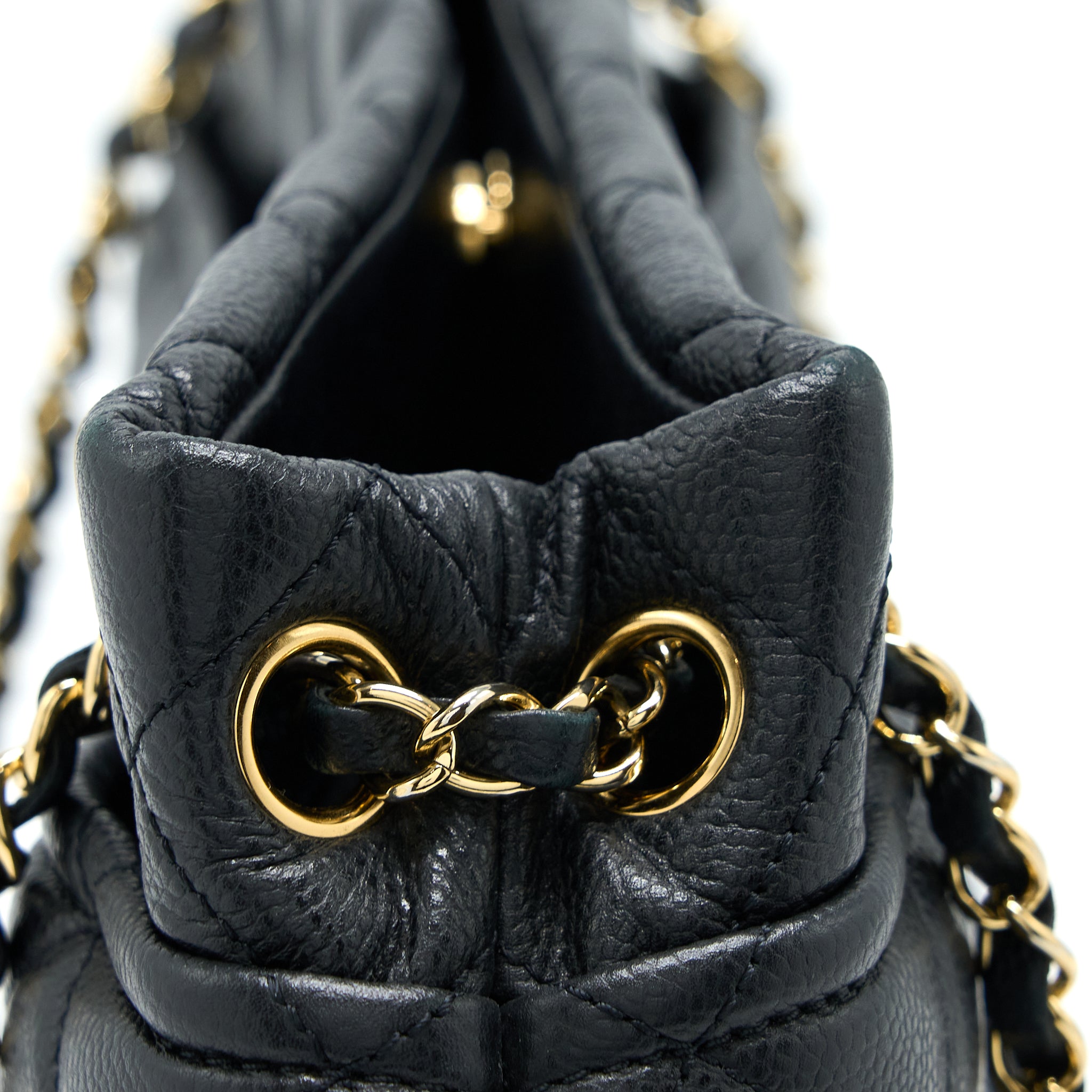 CHANEL MATELASSE CHAIN TOTE BAG CAVIAR BLACK GHW