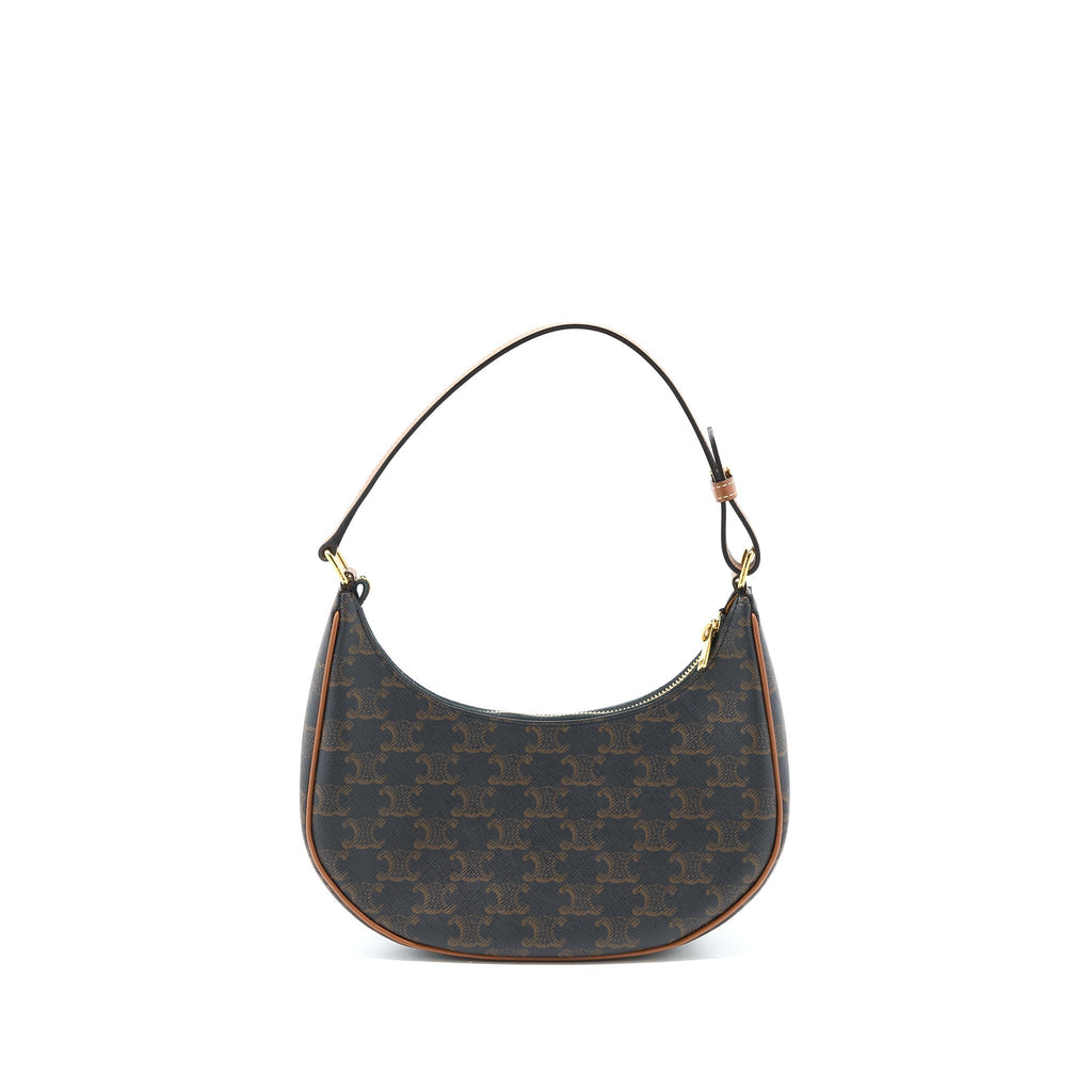 CELINE AVA BAG IN TRIOMPHE CANVAS/CALFSKIN TAN GHW