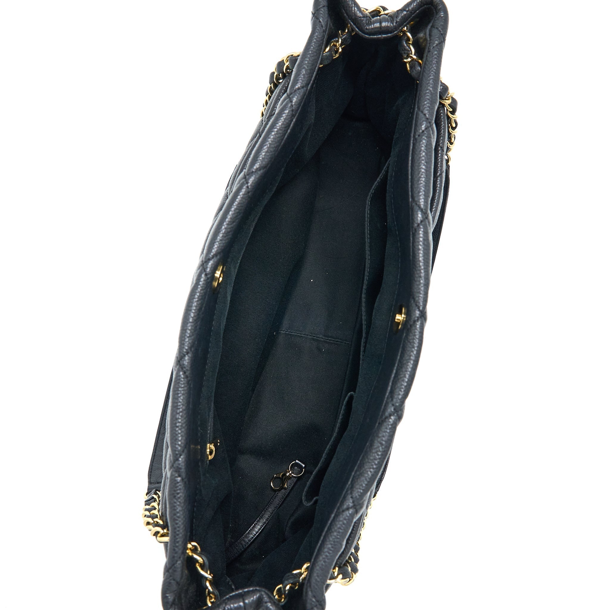 CHANEL MATELASSE CHAIN TOTE BAG CAVIAR BLACK GHW